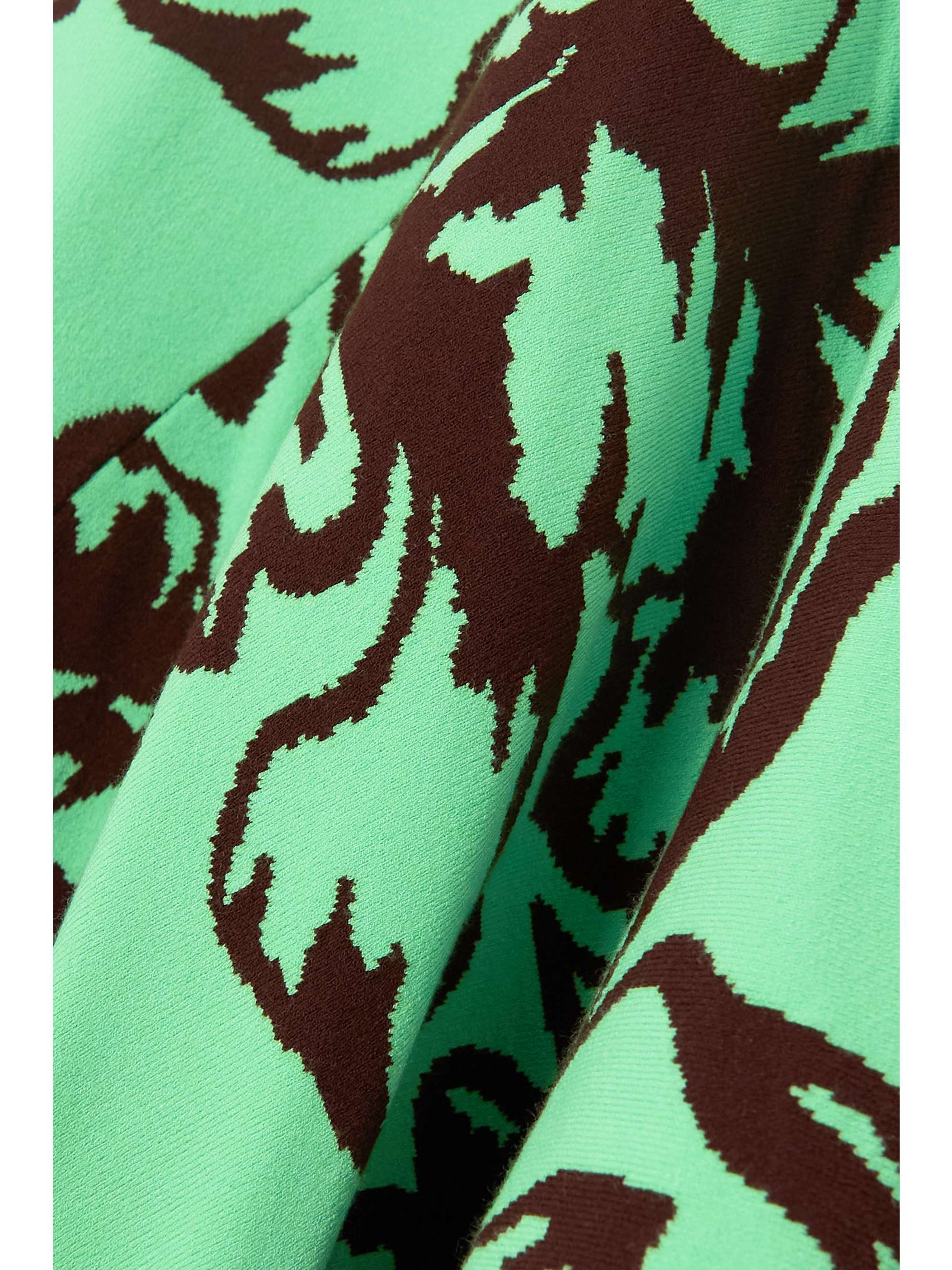 DRIES VAN NOTEN Asymmetric jacquard-knit skirt
