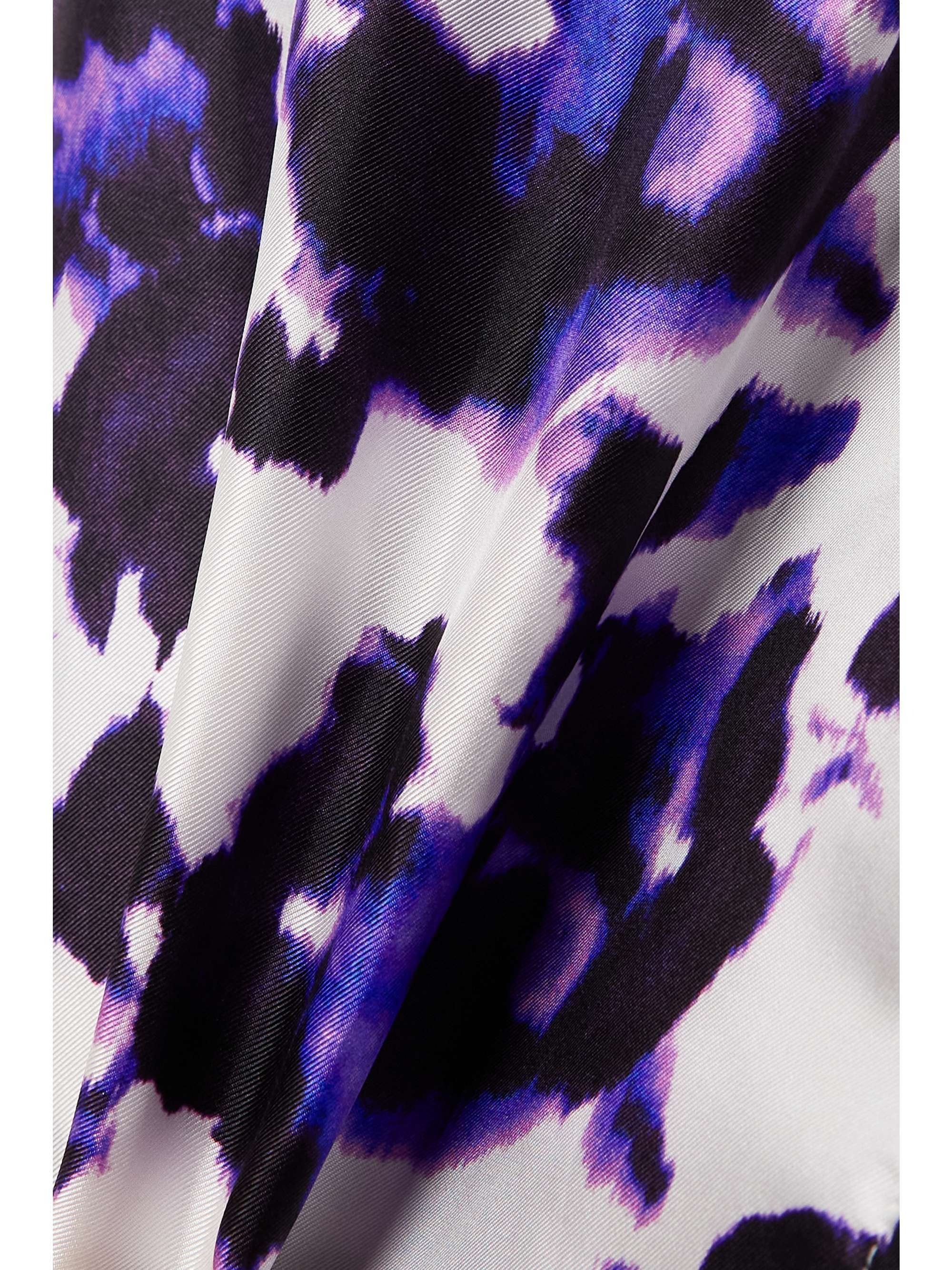 DRIES VAN NOTEN 拼接花卉印花真丝斜纹布衬衫