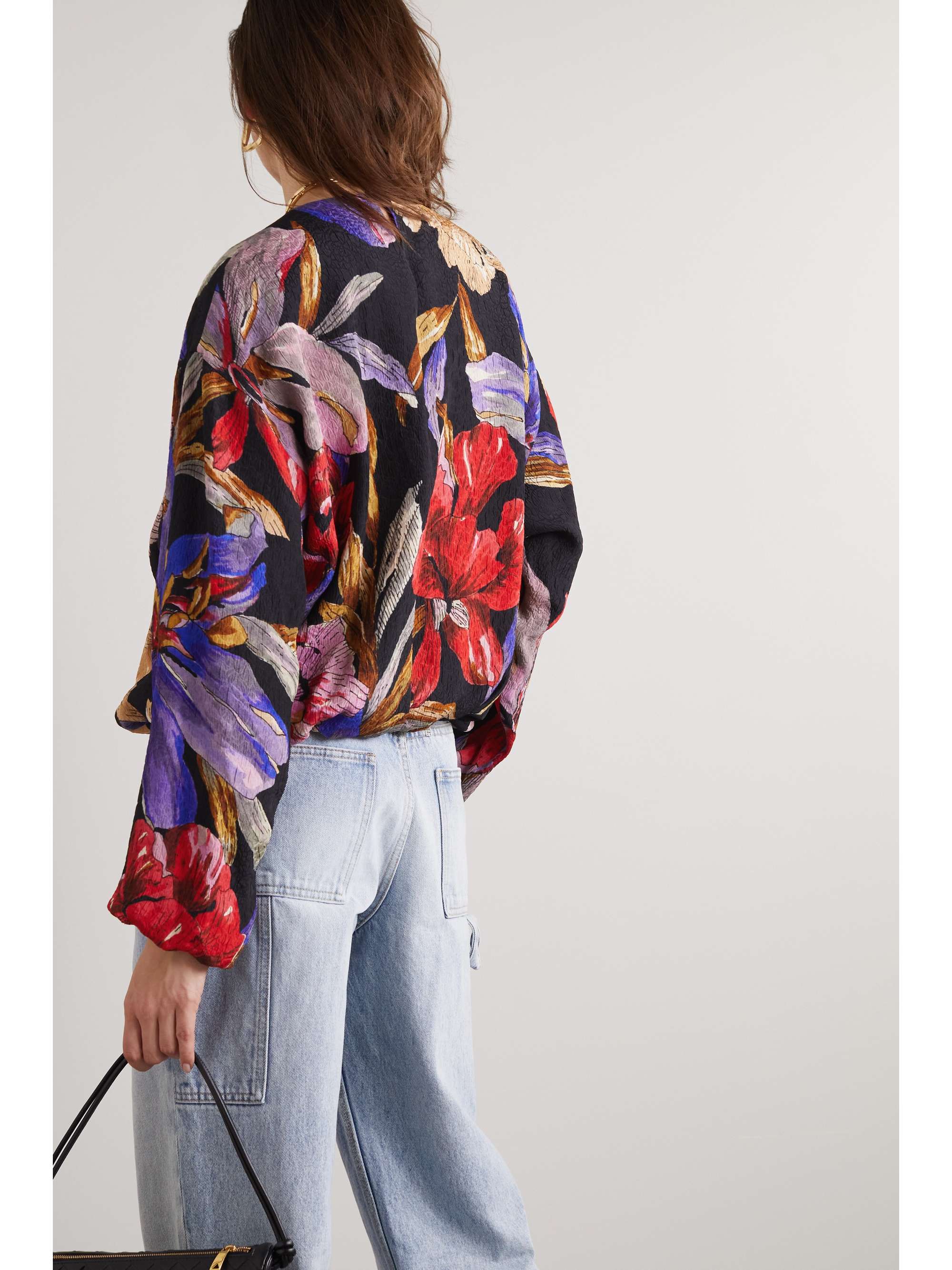 DRIES VAN NOTEN Floral-print jacquard blouse