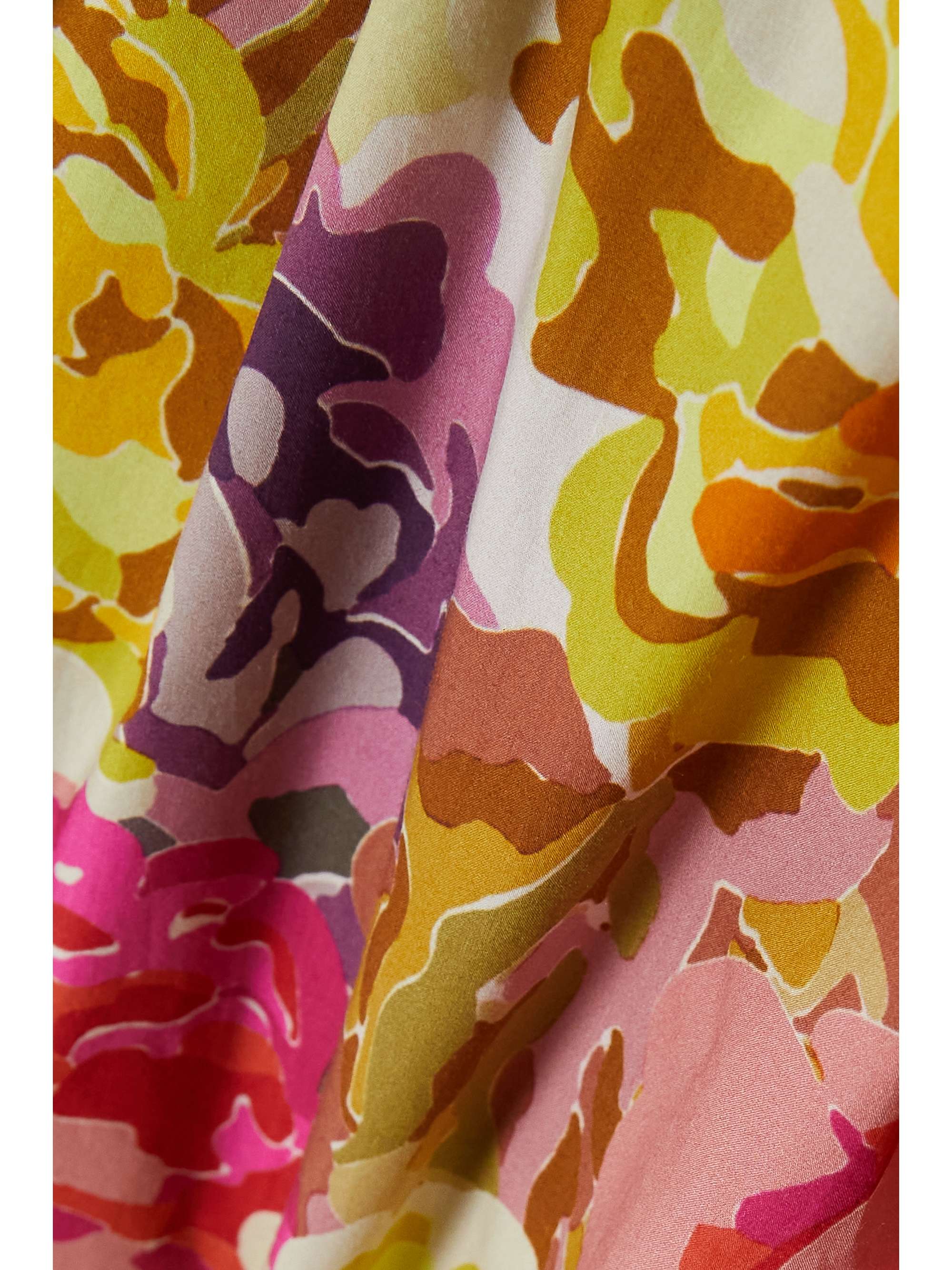 DRIES VAN NOTEN Pleated floral-print cotton dress