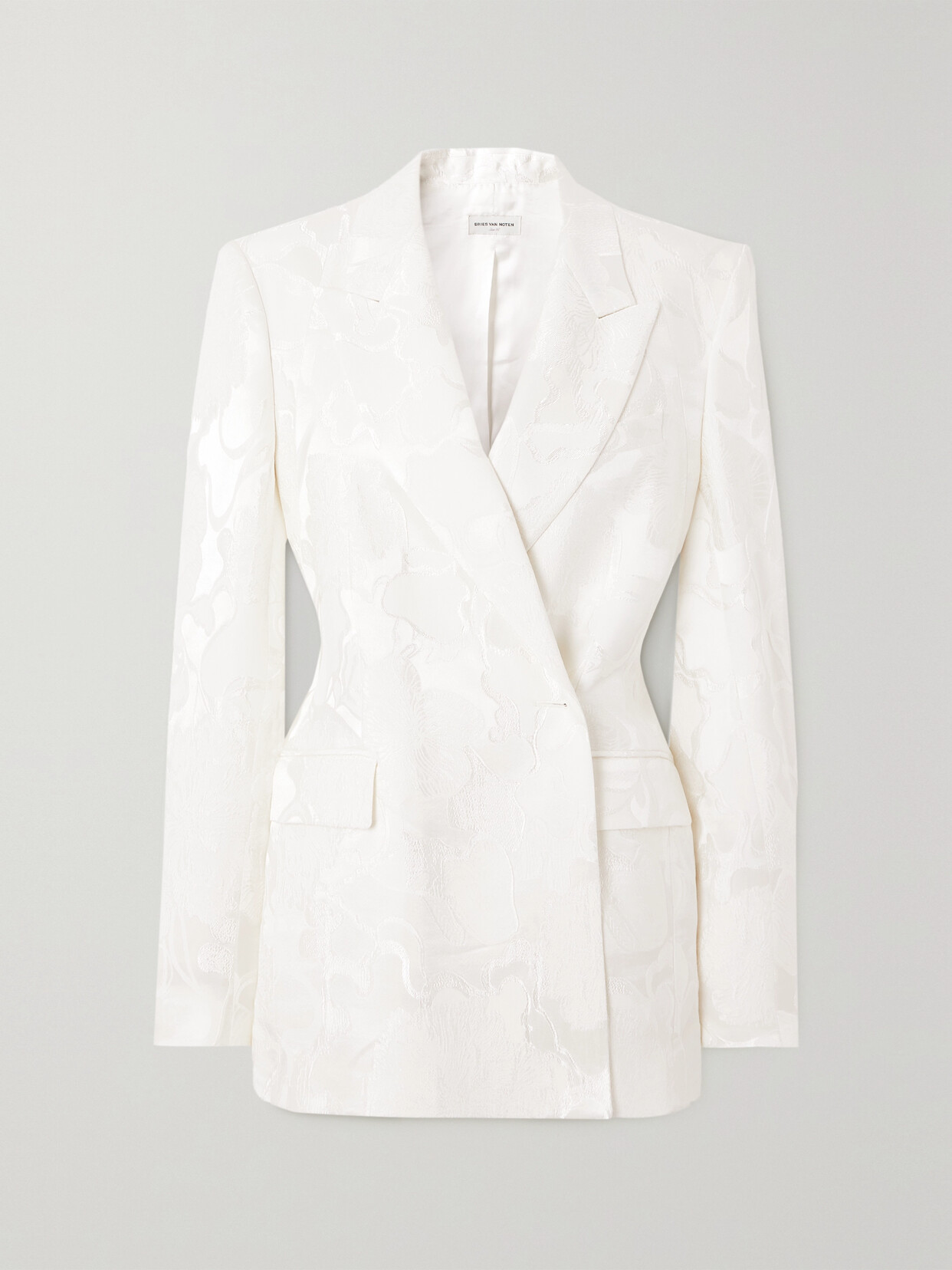 Dries Van Noten - Satin-jacquard Blazer - White