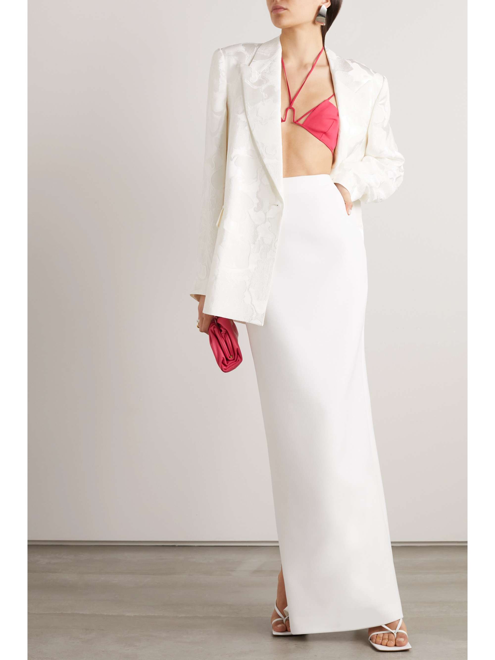 DRIES VAN NOTEN Satin-jacquard blazer