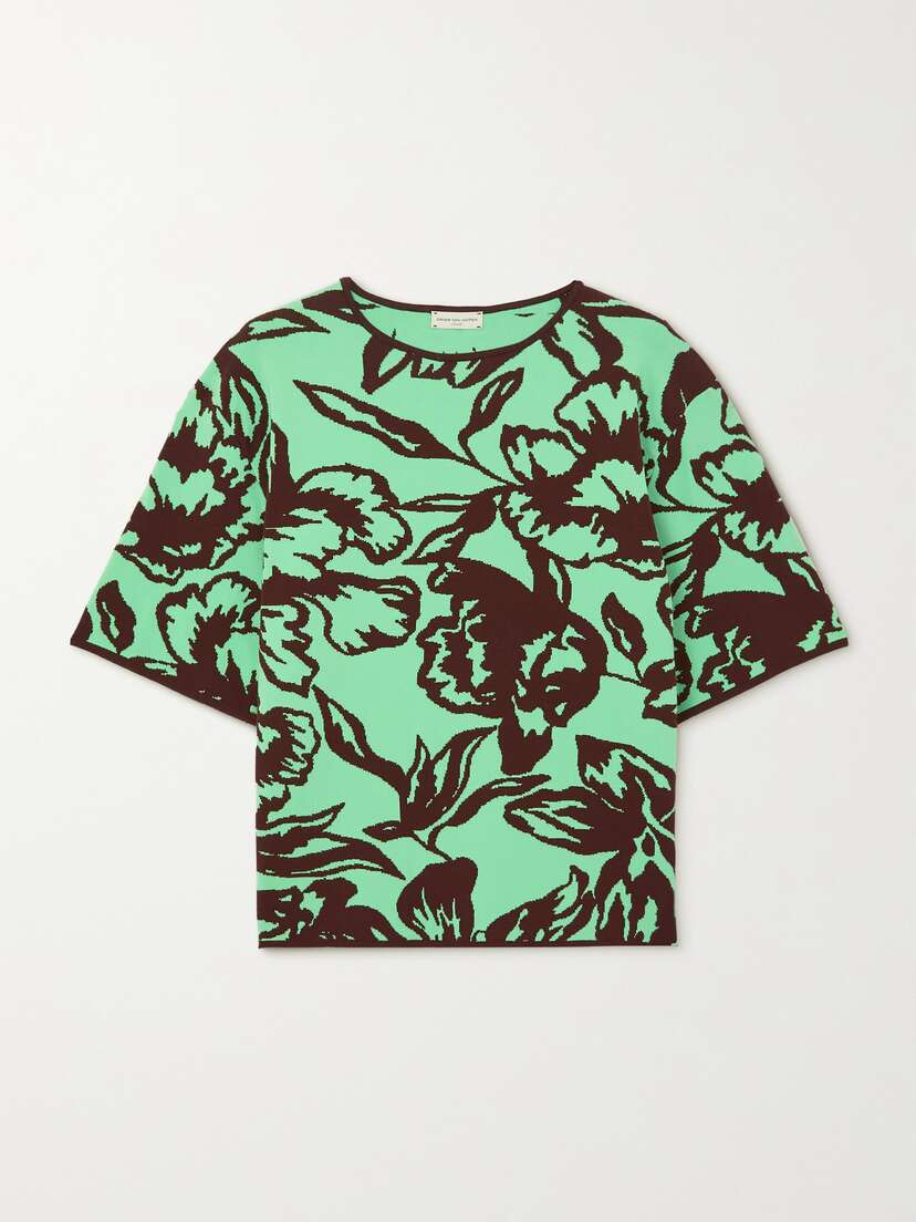 Dries Van Noten Jacquard-knit T-shirt