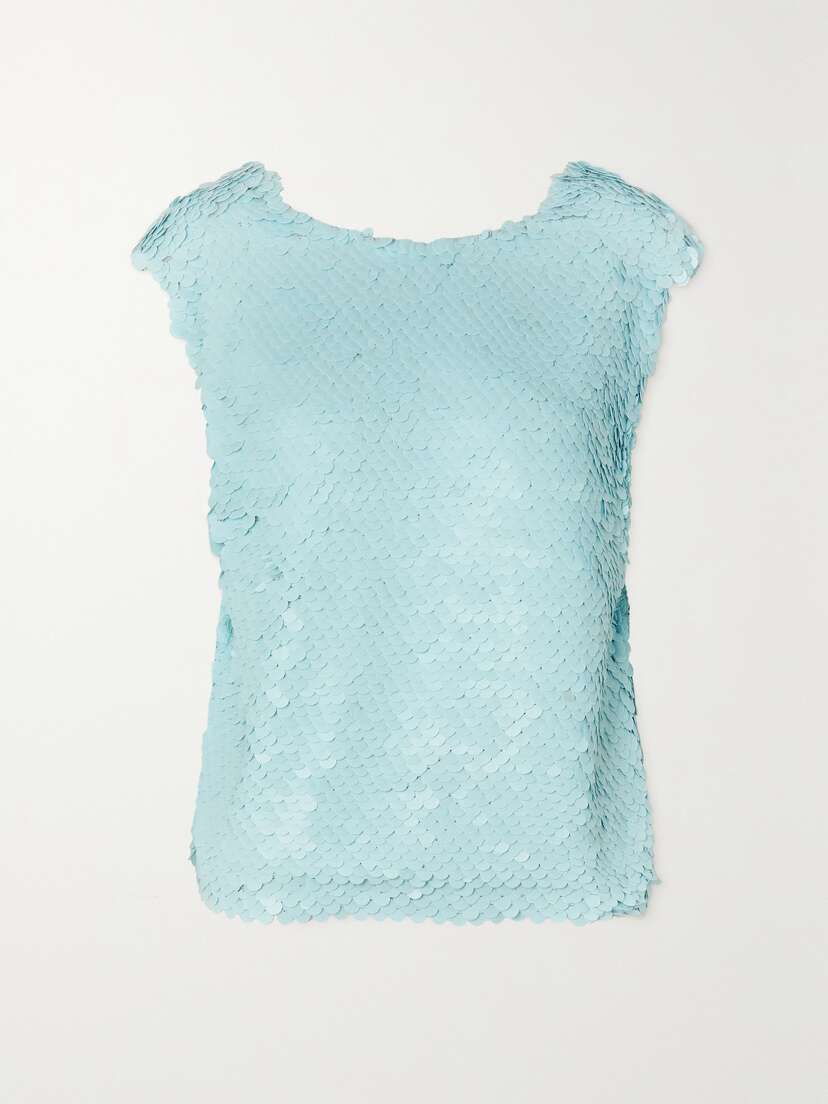Dries Van Noten Sequined Cotton Top