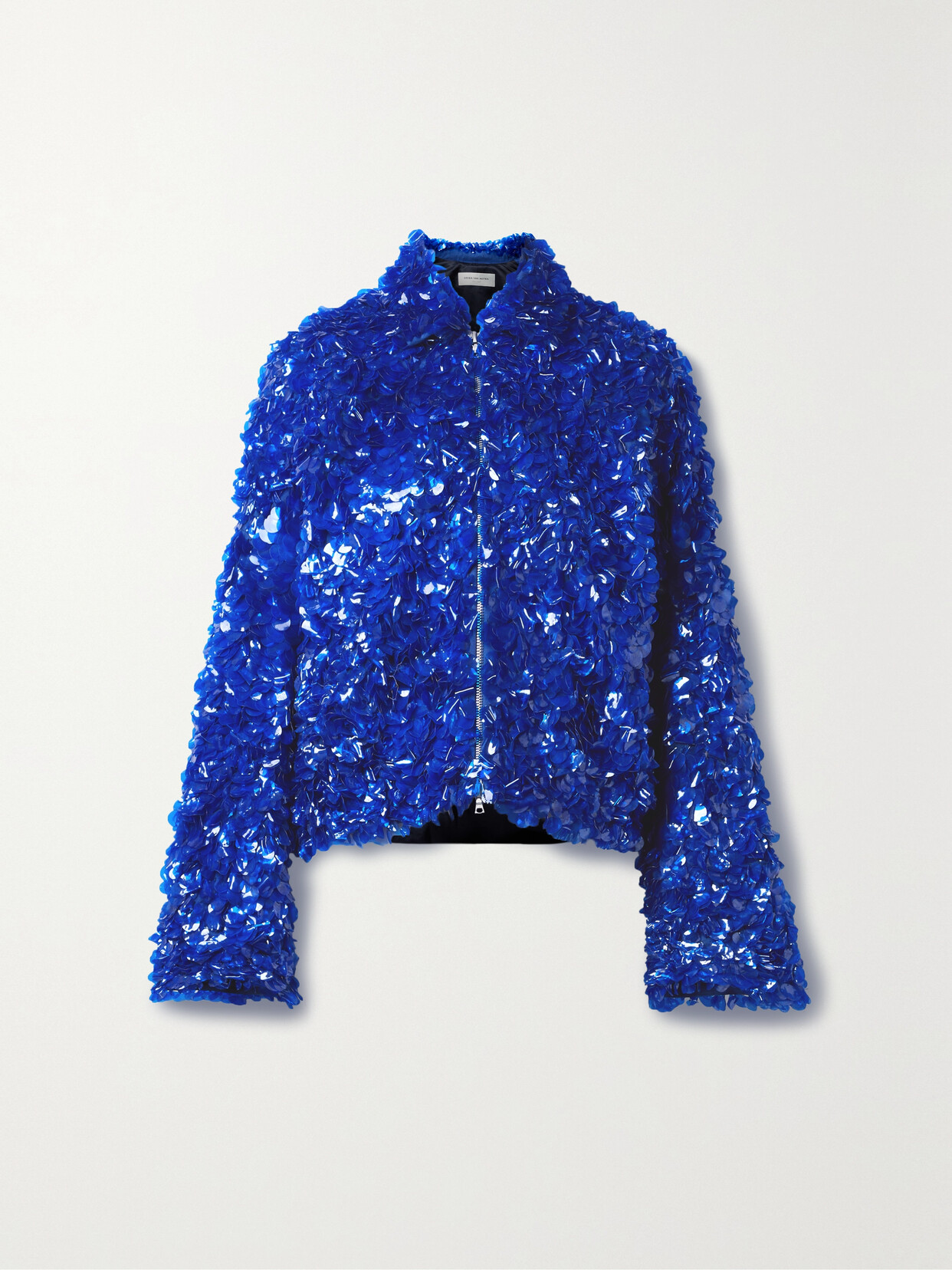 Dries Van Noten - Pailette-embellished Cotton-twill Jacket - Blue