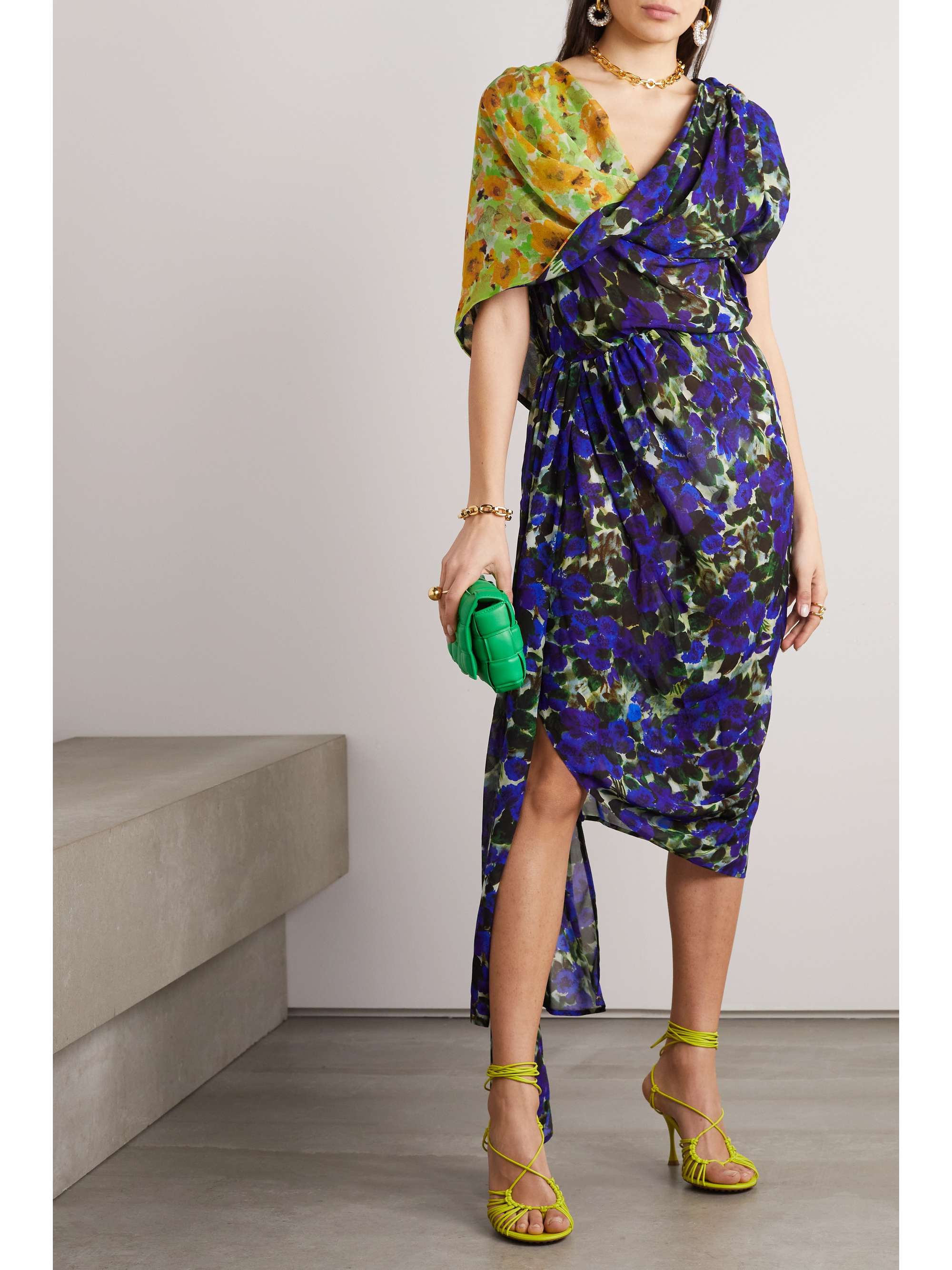 Printed Chiffon Dress
