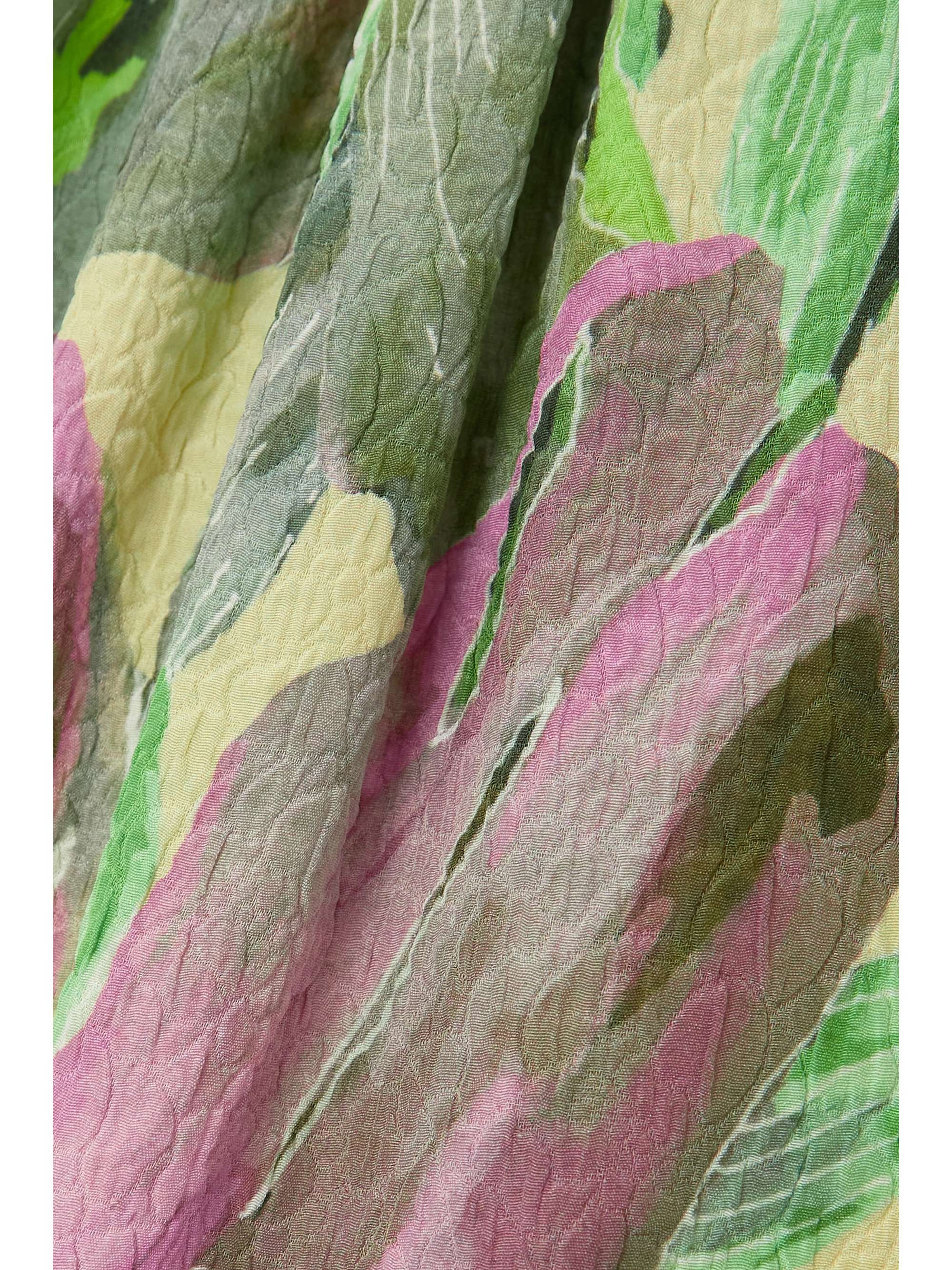 DRIES VAN NOTEN Floral-print cloqué halterneck jumpsuit