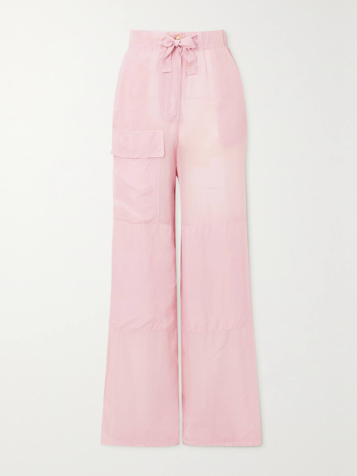 Dries Van Noten - Silk-satin Wide-leg Cargo Pants - Pink