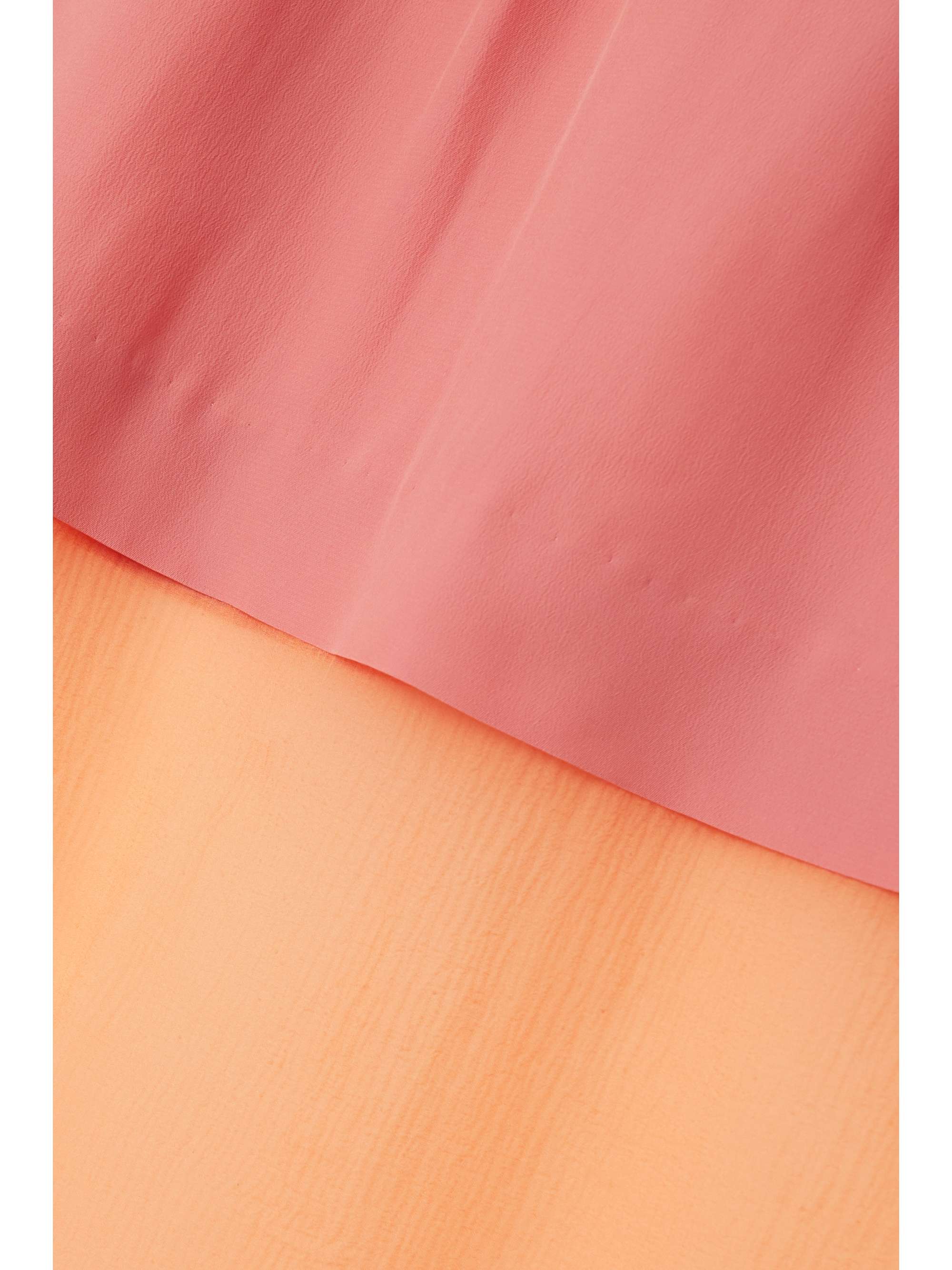 DRIES VAN NOTEN Layered wrap-effect crepe and chiffon midi skirt
