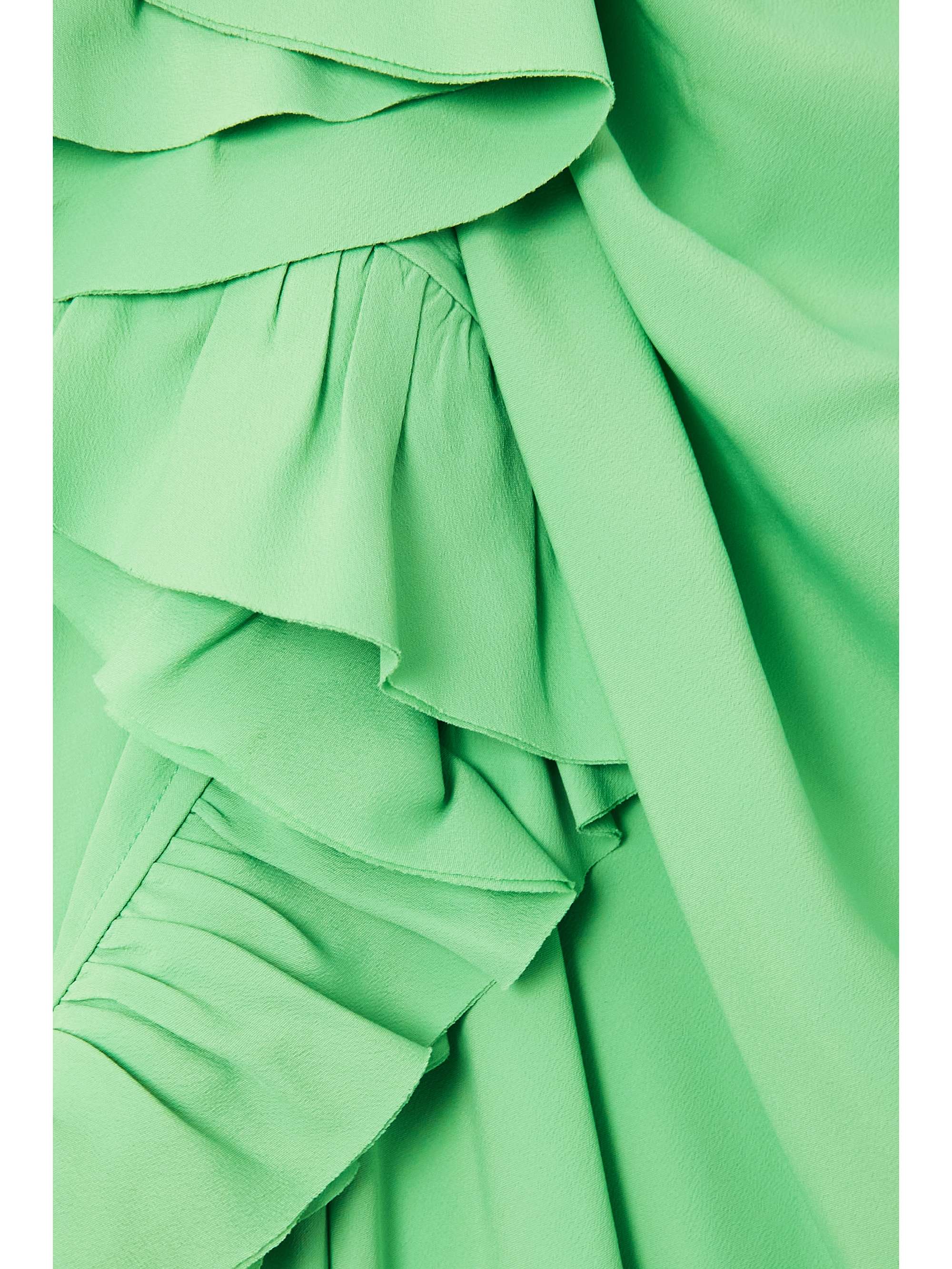 DRIES VAN NOTEN Ruffled crepe de chine skirt