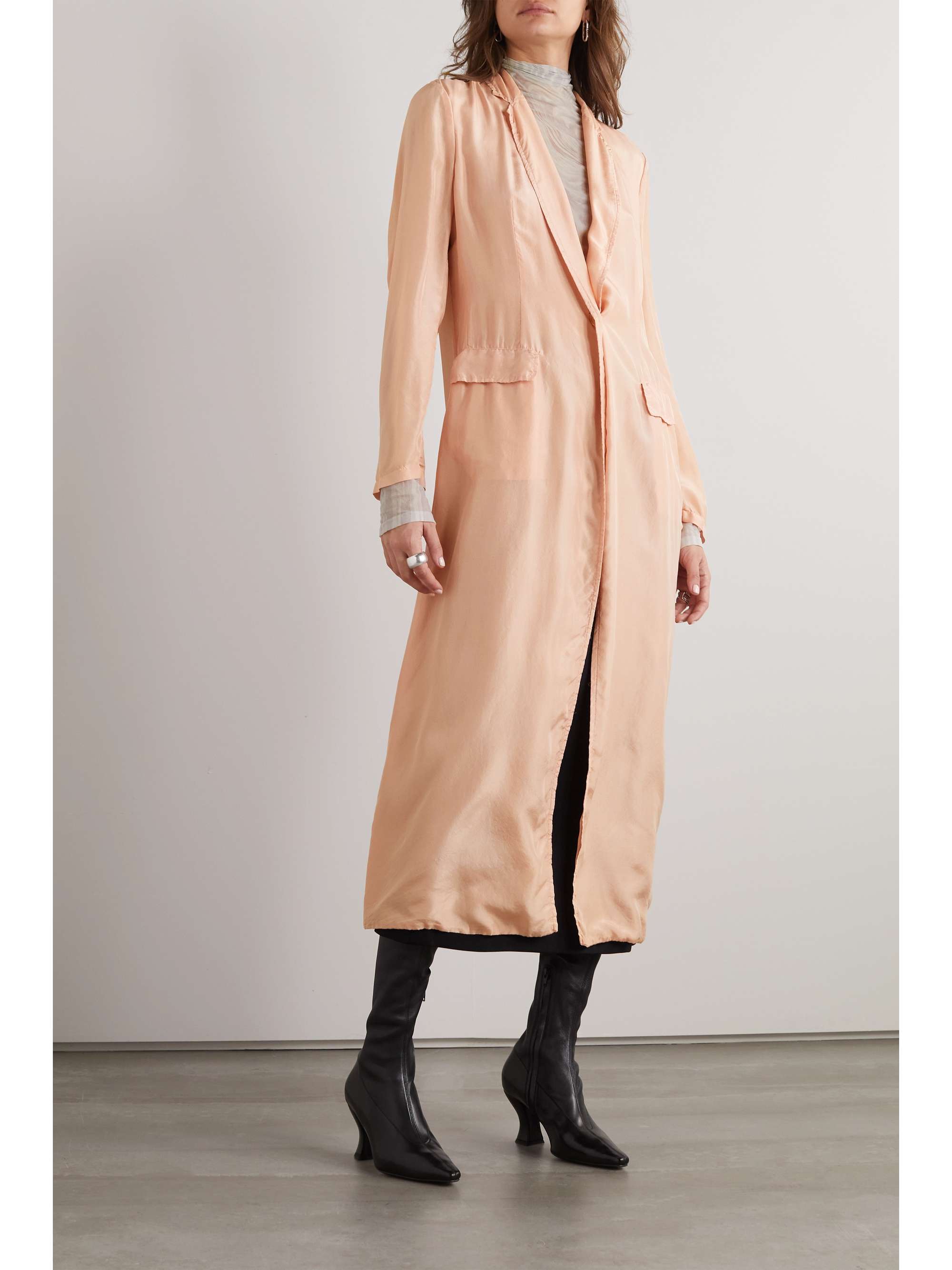 DRIES VAN NOTEN Silk coat
