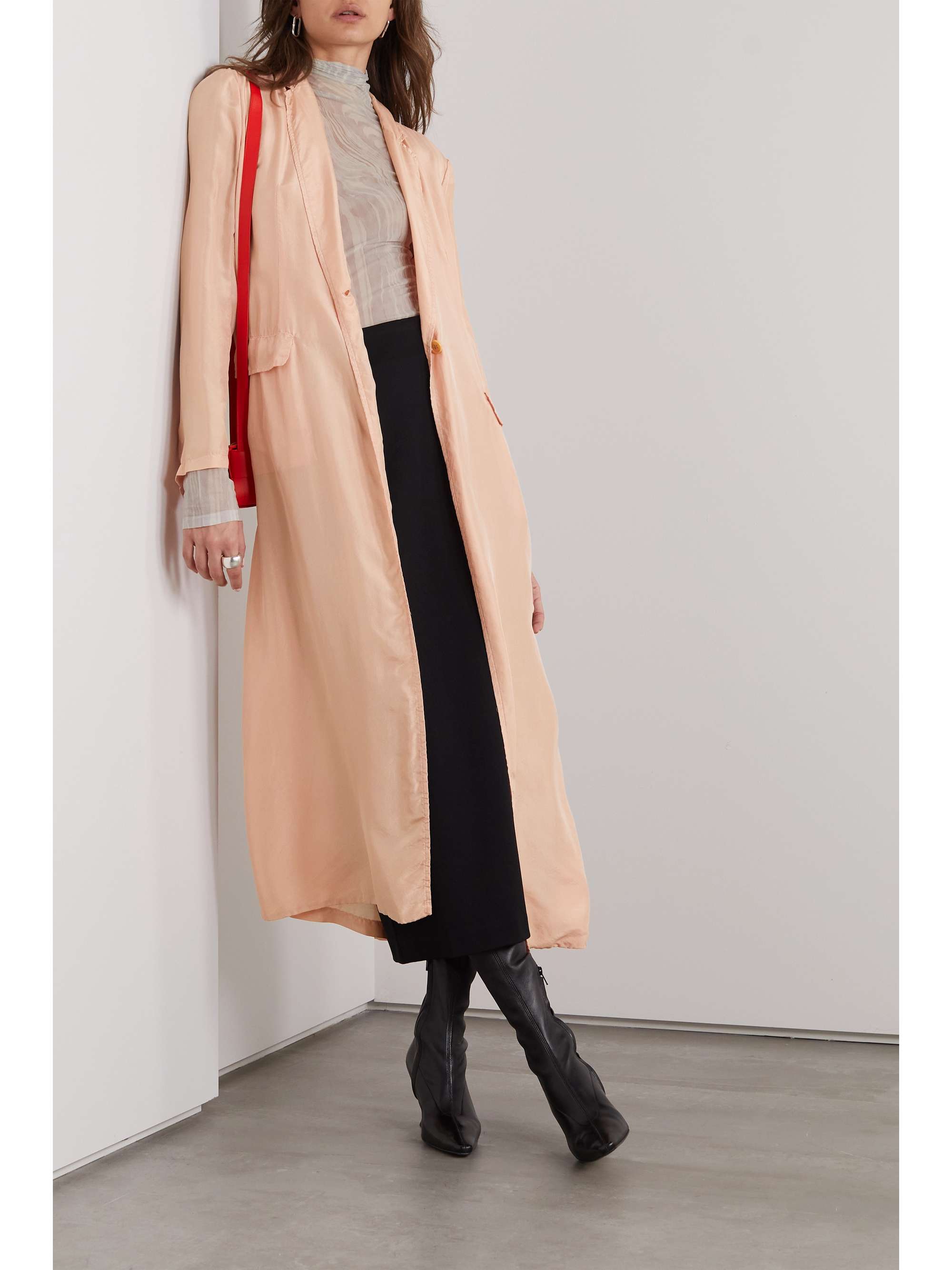 DRIES VAN NOTEN Silk coat