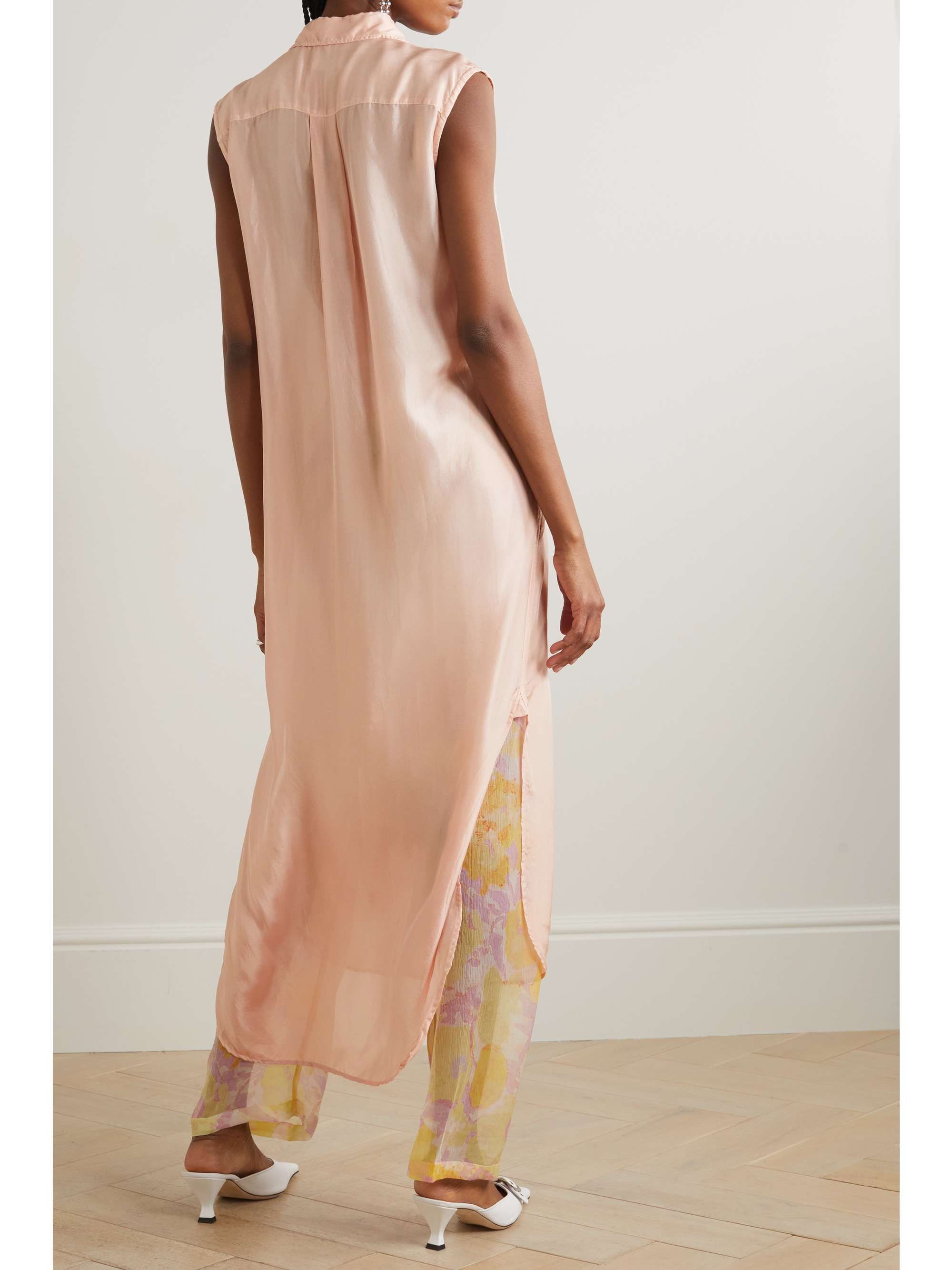 DRIES VAN NOTEN Silk-habotai shirt dress