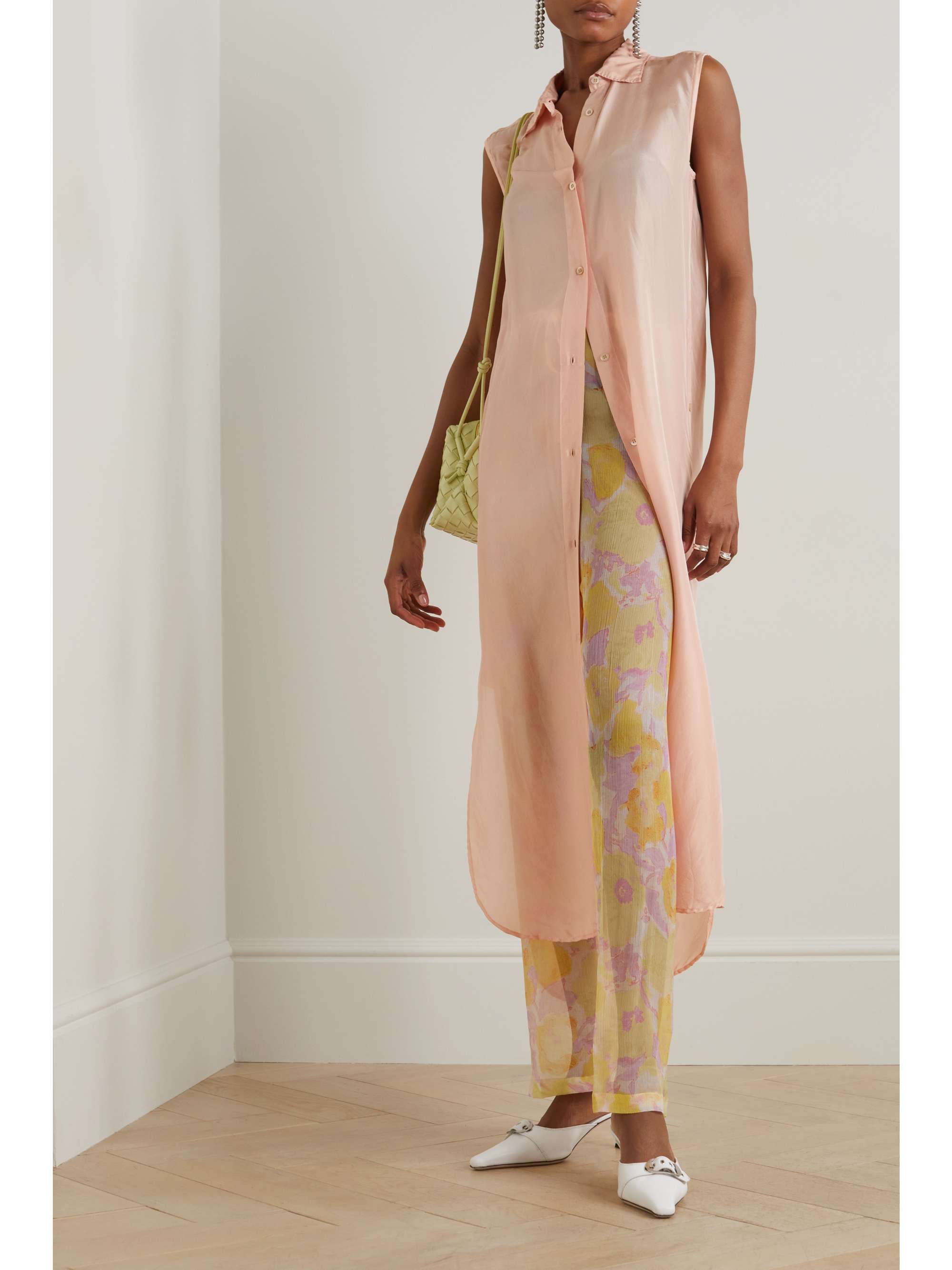 DRIES VAN NOTEN Silk-habotai shirt dress