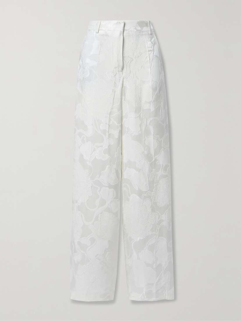 Dries Van Noten Satin-jaquard Wide-leg Pants