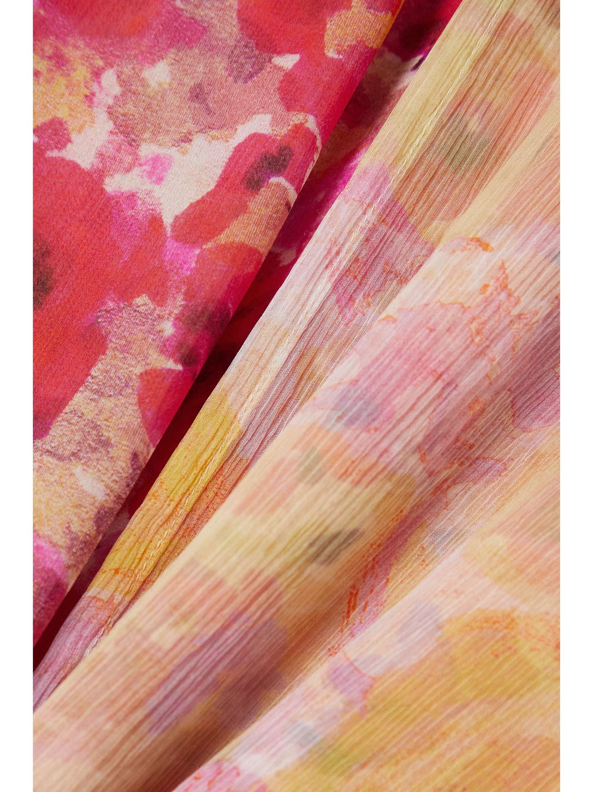 DRIES VAN NOTEN Reversible floral-print silk-crepon midi skirt