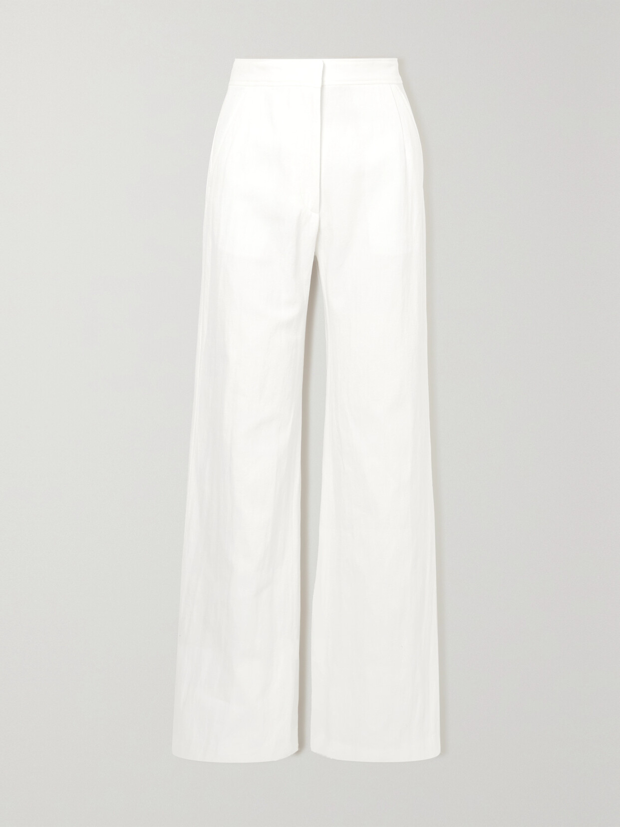 Dries Van Noten - Crinkled Cotton And Linen-blend Twill Straight-leg Pants - White