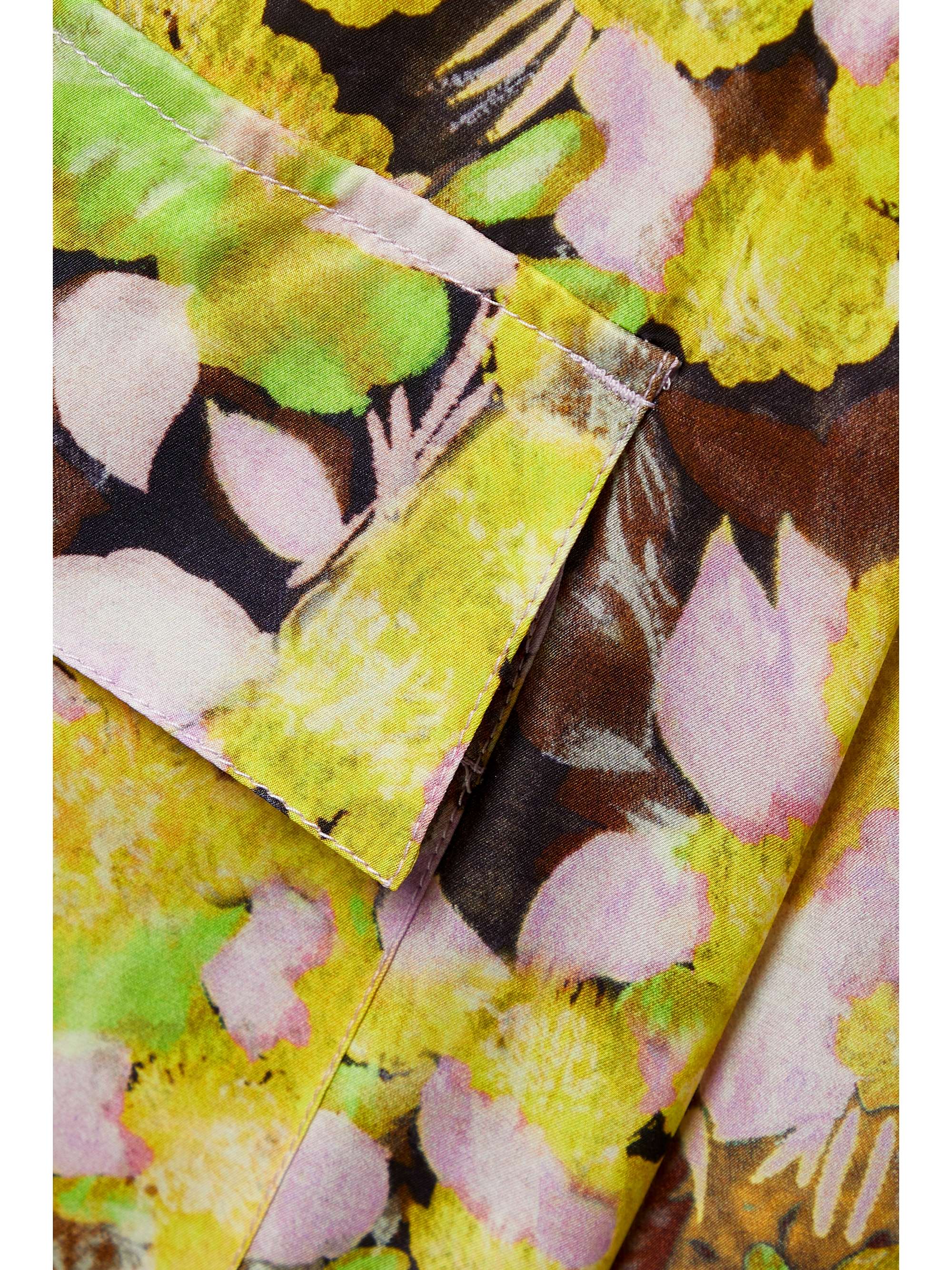 DRIES VAN NOTEN 花卉印花双绉阔腿裤