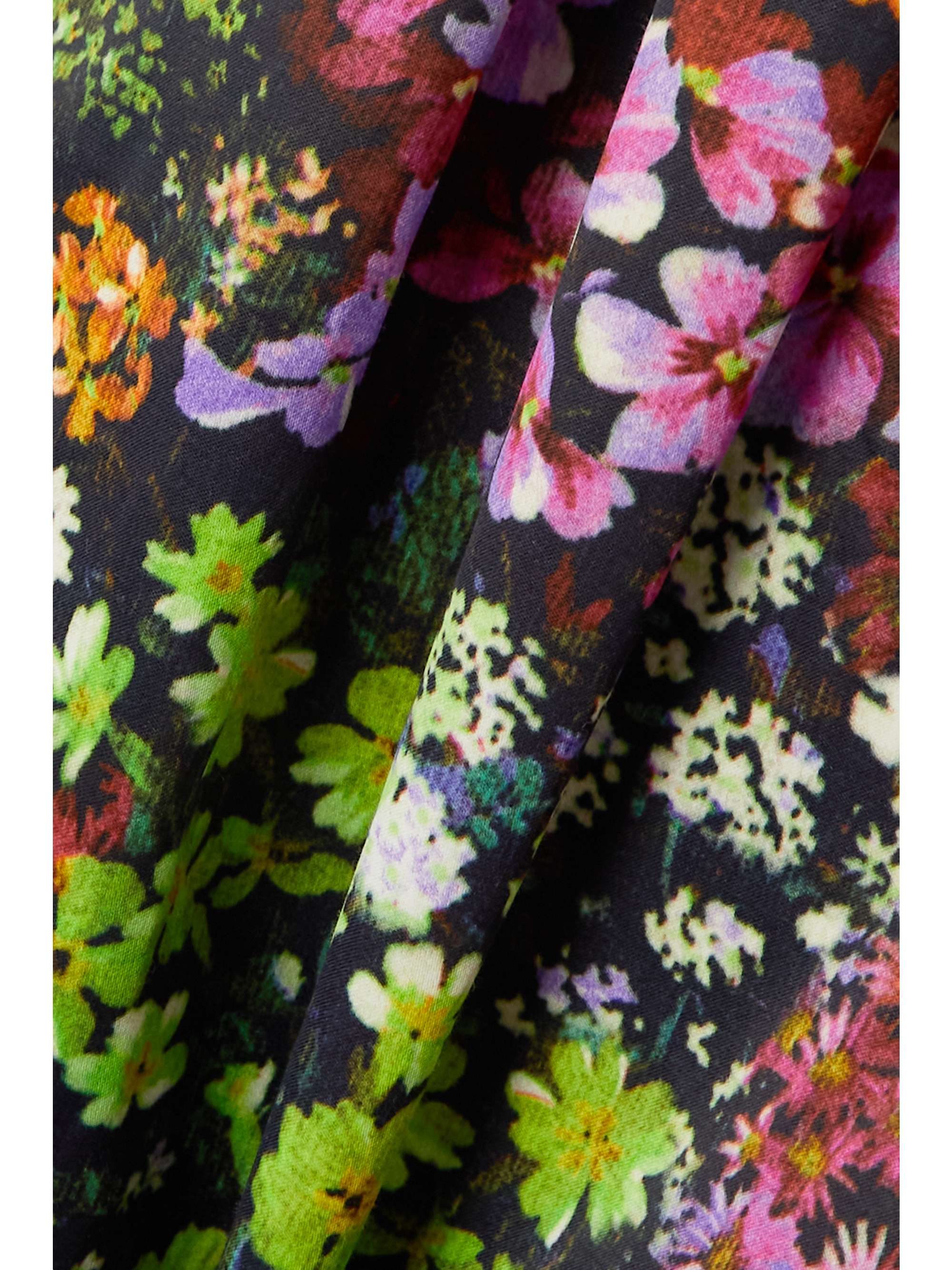 DRIES VAN NOTEN Pleated floral-print twill wide-leg pants