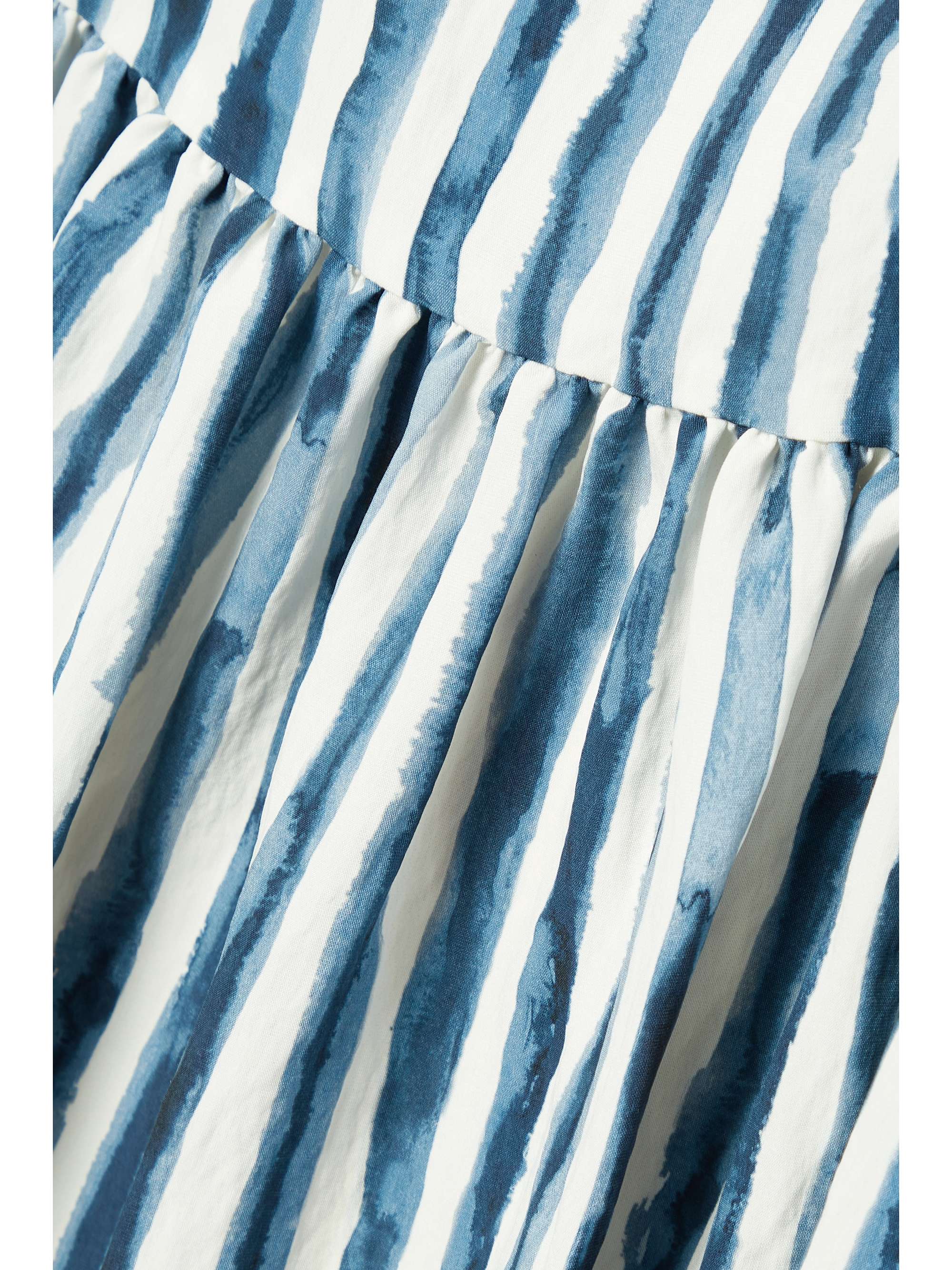 VINCE Striped TENCEL Lyocell-blend midi dress