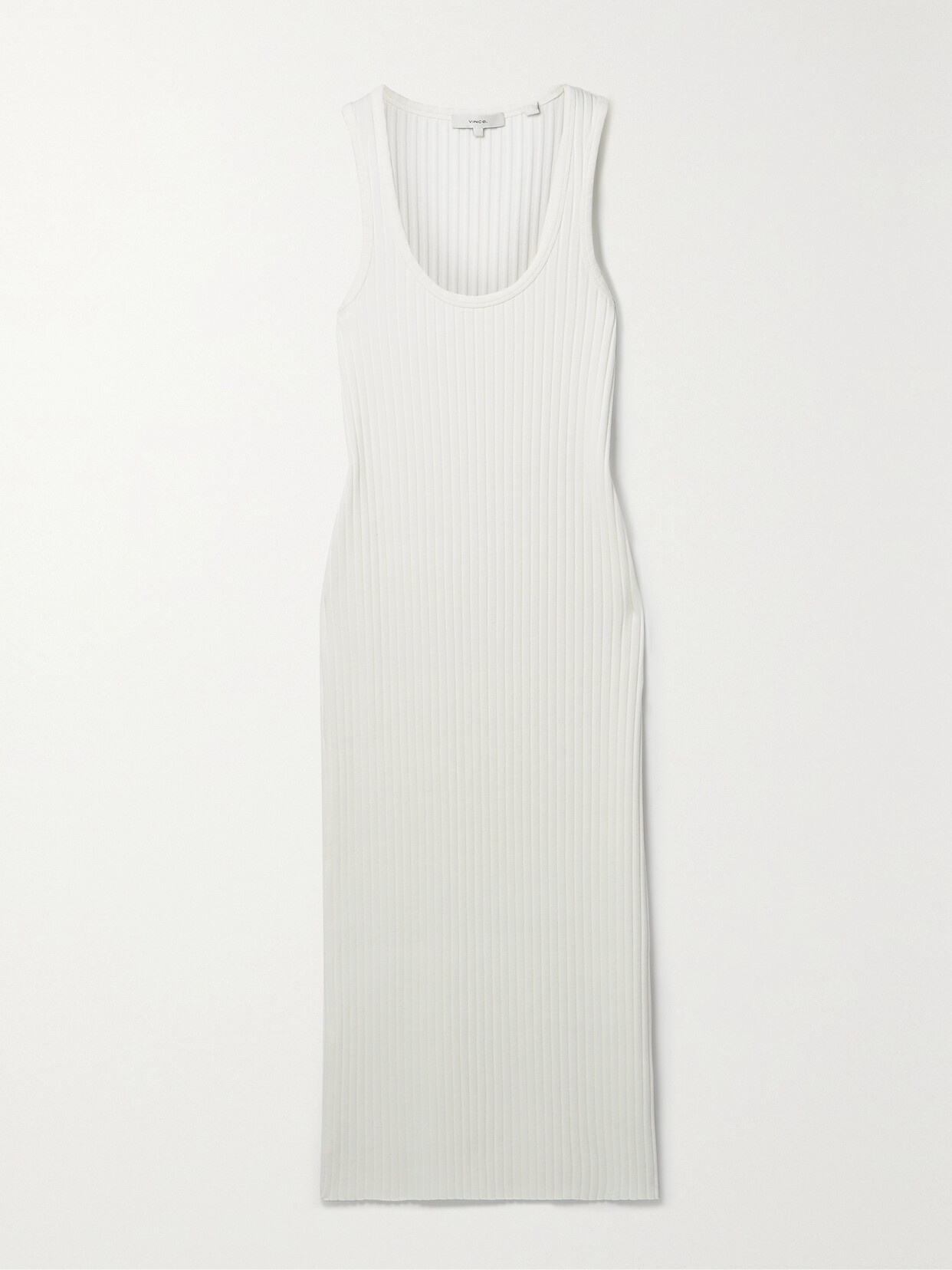 Vince - Ribbed-knit Midi Dress - Off-white