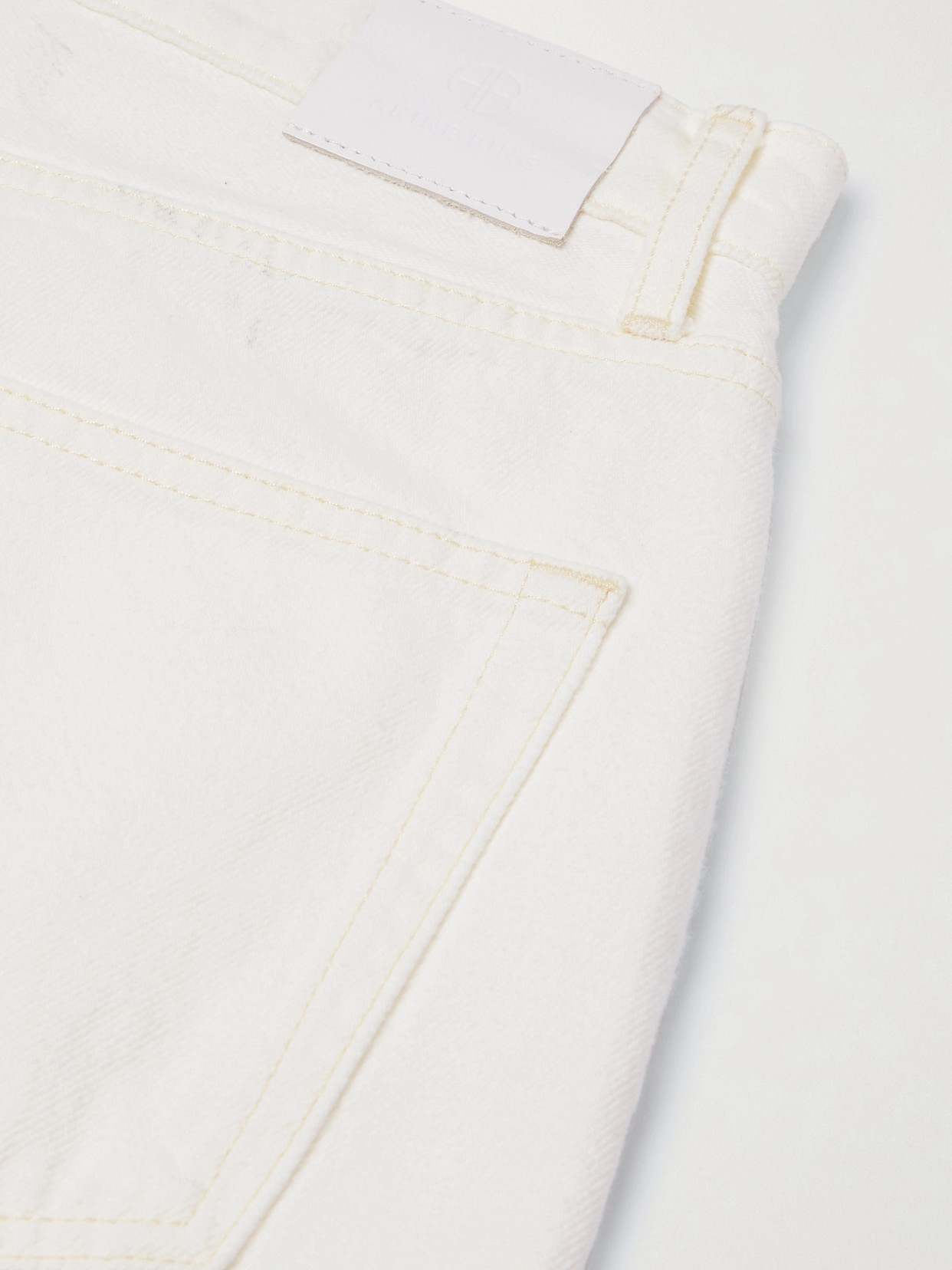 Anine Bing White Straight Leg Jeans