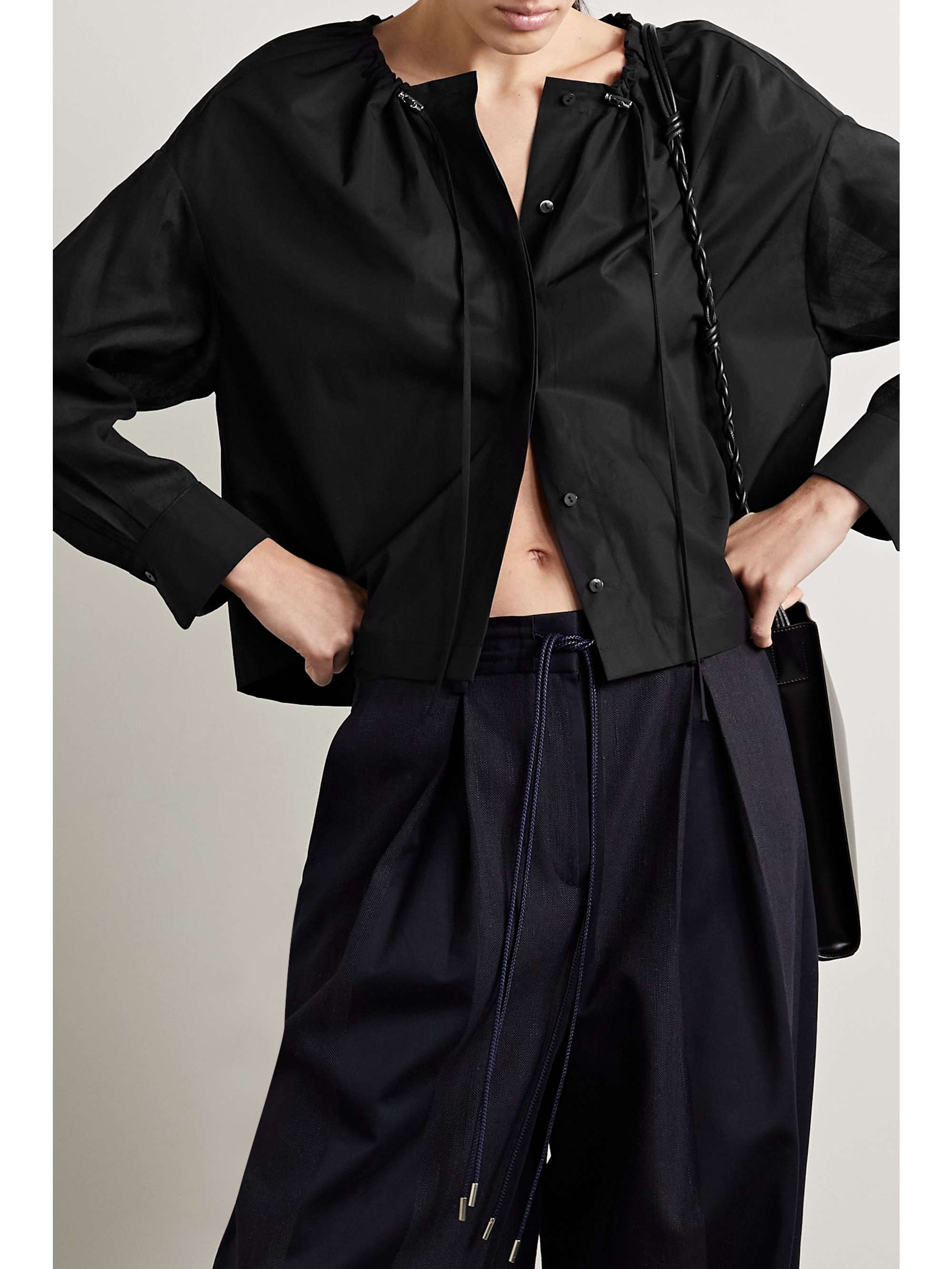 PARTOW Ami gathered cotton-poplin blouse