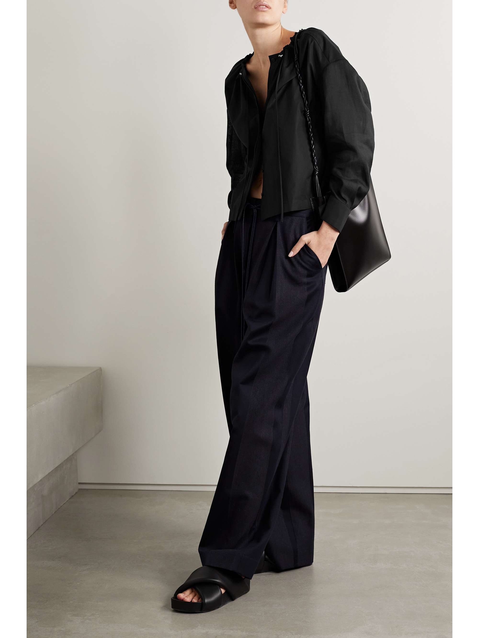 PARTOW Ami gathered cotton-poplin blouse