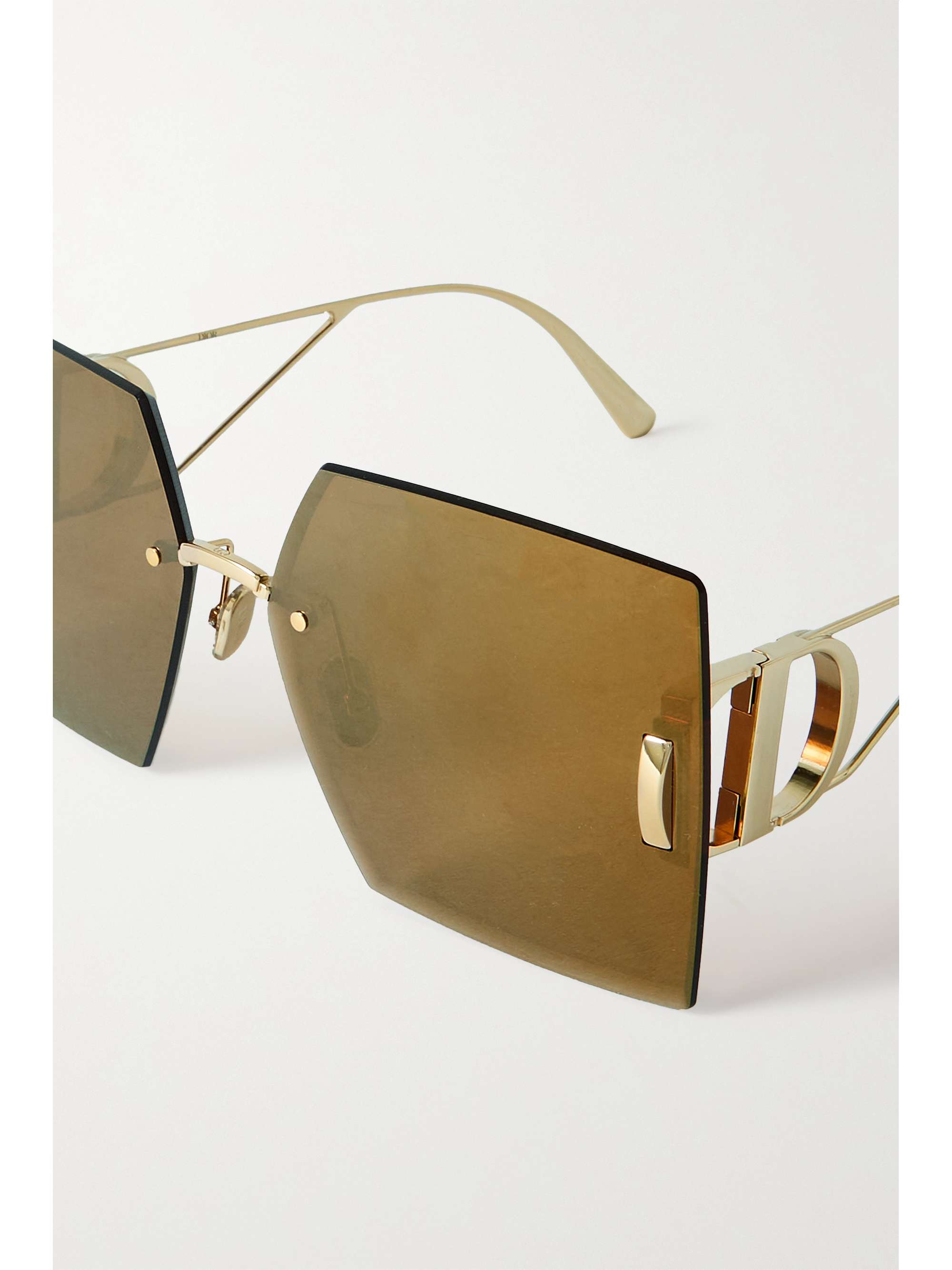 DIOR EYEWEAR 30Montaigne S7U square-frame gold-tone sunglasses