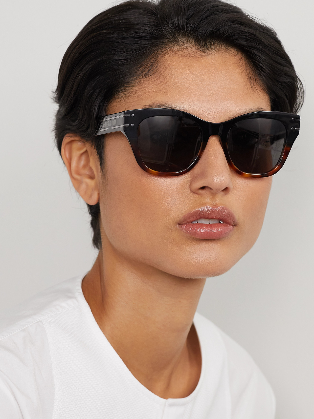 Shop Dior Signature B4i Square-frame Acetate Sunglasses In Black