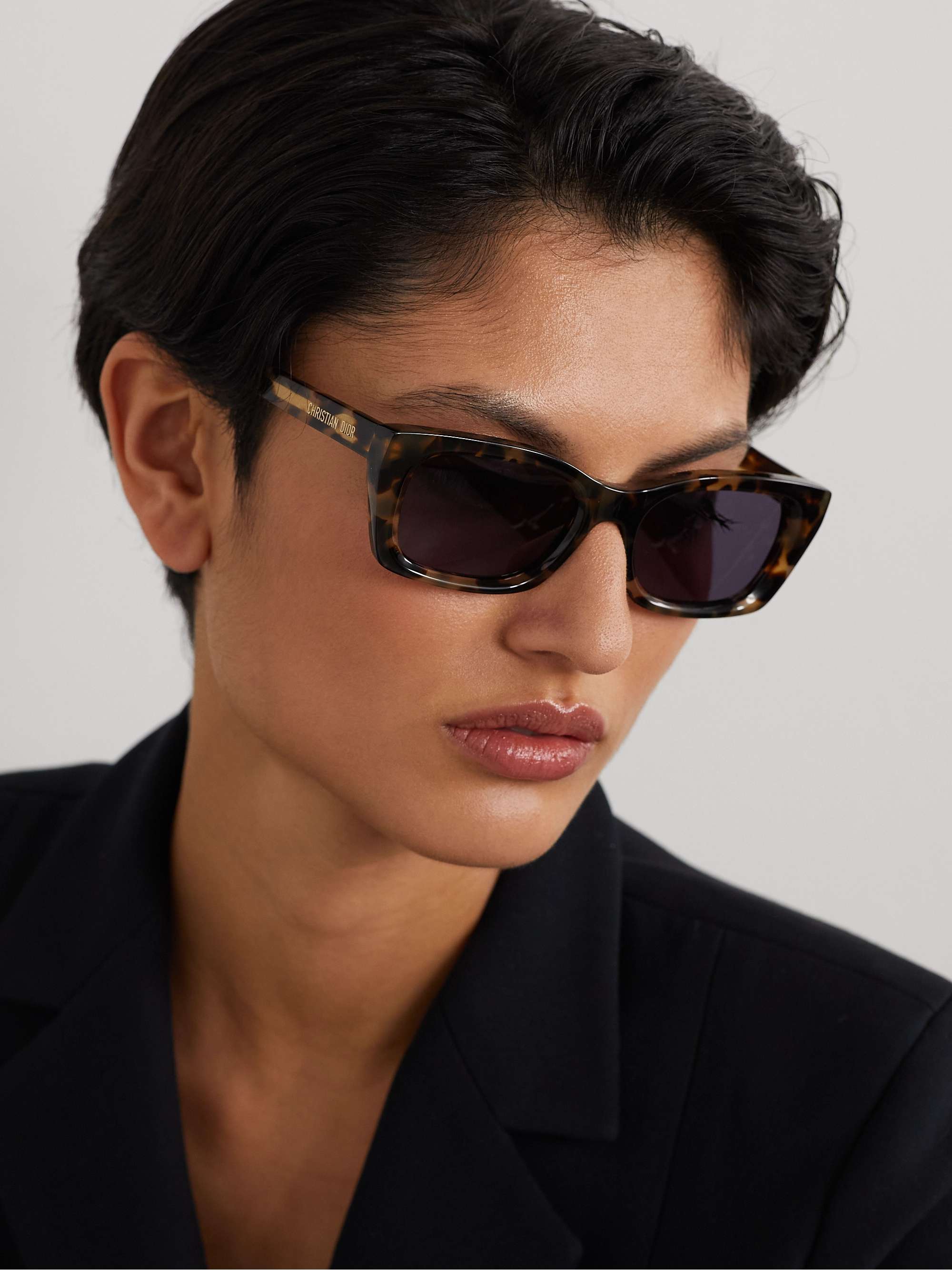DIOR EYEWEAR DiorMidnight S3I square-frame tortoiseshell acetate sunglasses