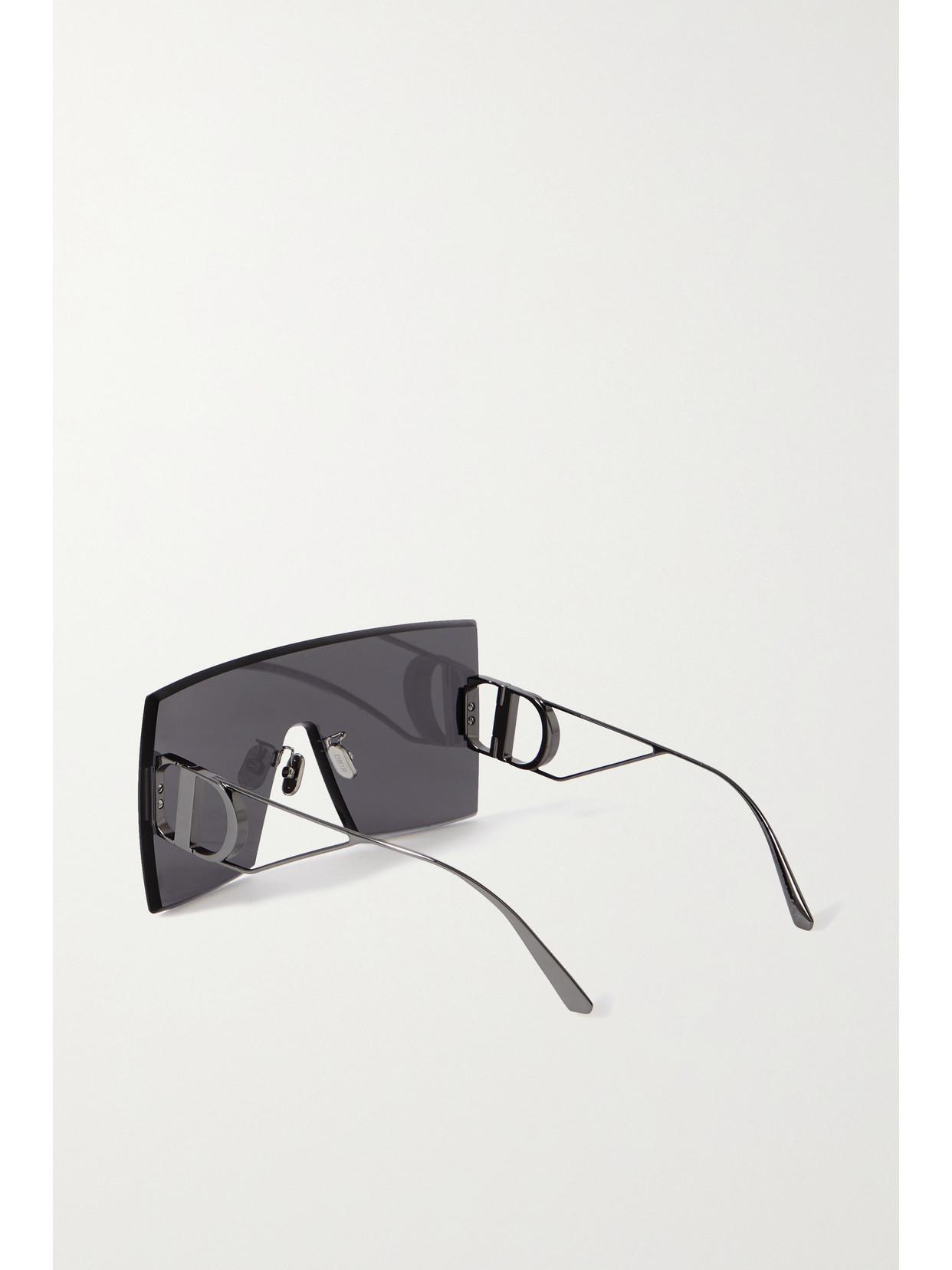 Dior Montaigne D-frame Silver-tone Sunglasses In Black