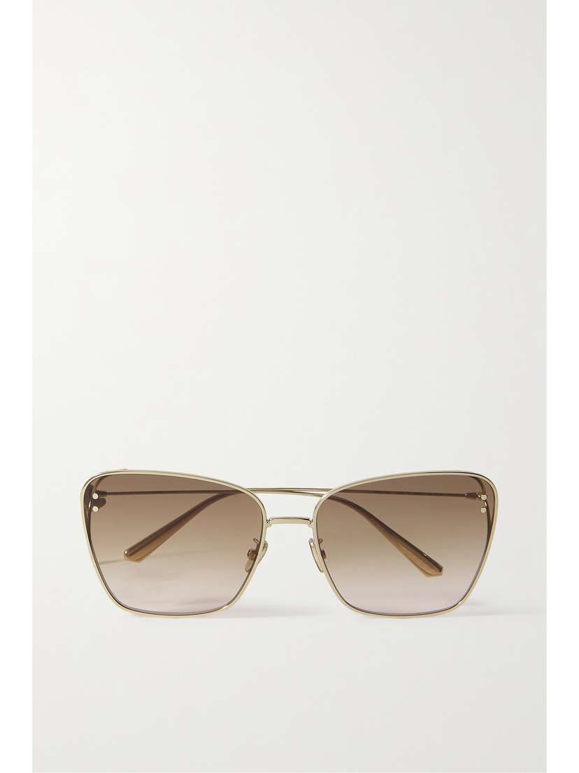 DIOR Eyewear Missdior B2u Square-frame Gold-tone Sunglasses