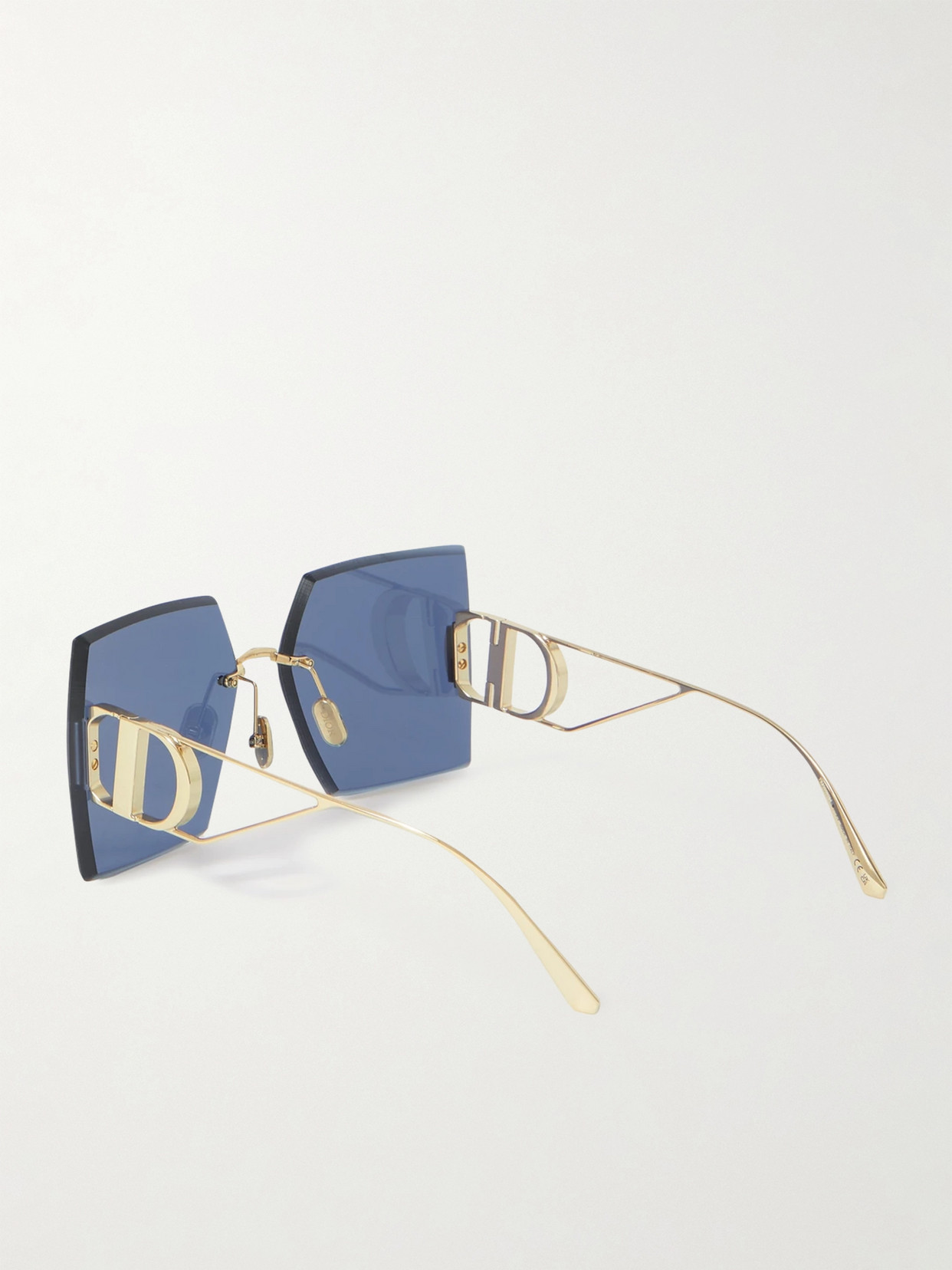 Dior 30montaigne S7u Square-frame Gold-tone Sunglasses In Blue