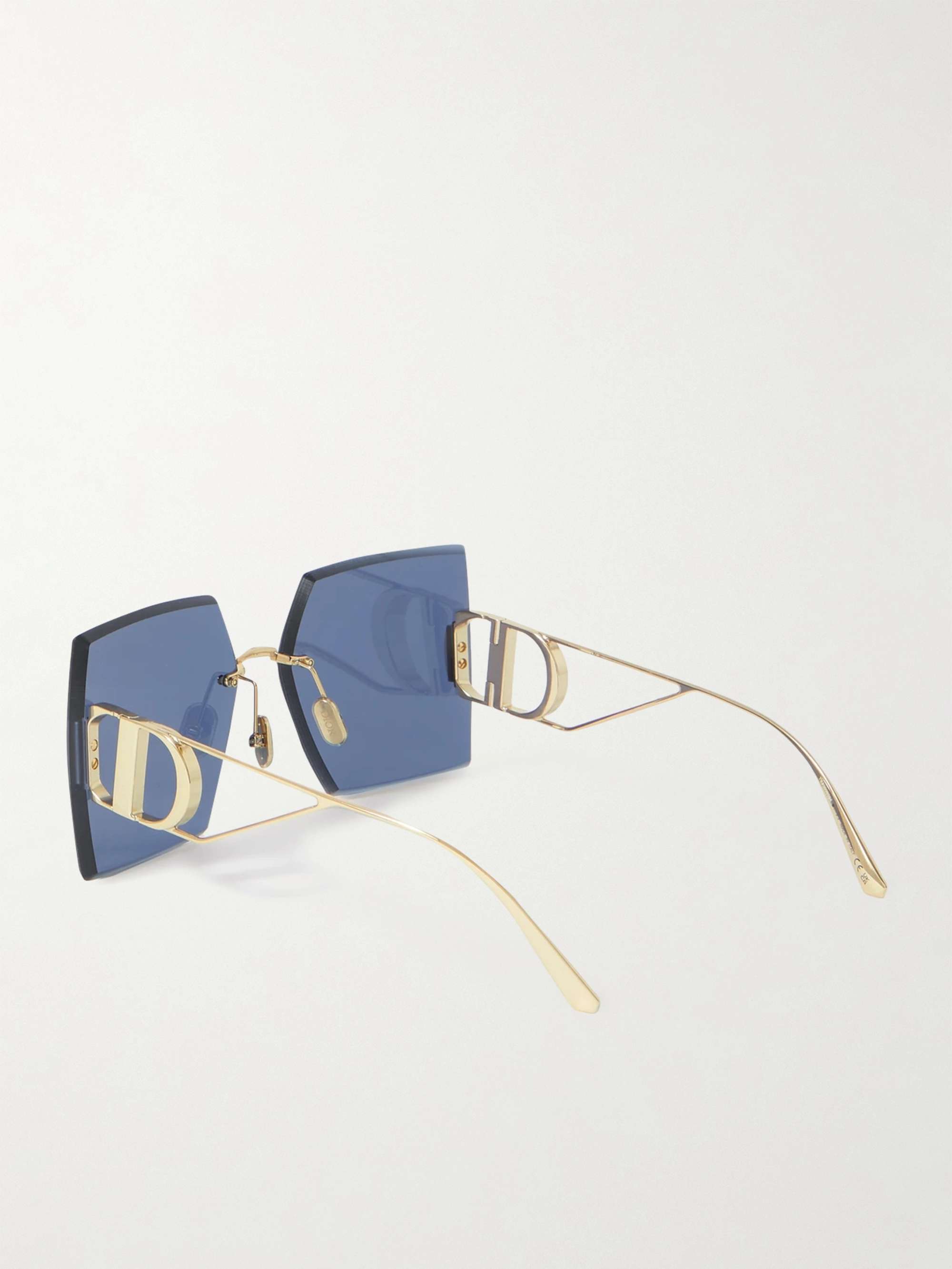 DIOR EYEWEAR 30Montaigne S7U square-frame gold-tone sunglasses