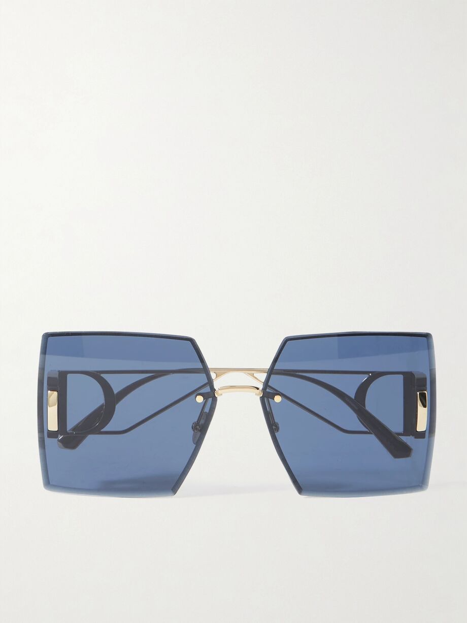 Montaigne square-frame gold-tone sunglasses, Dior