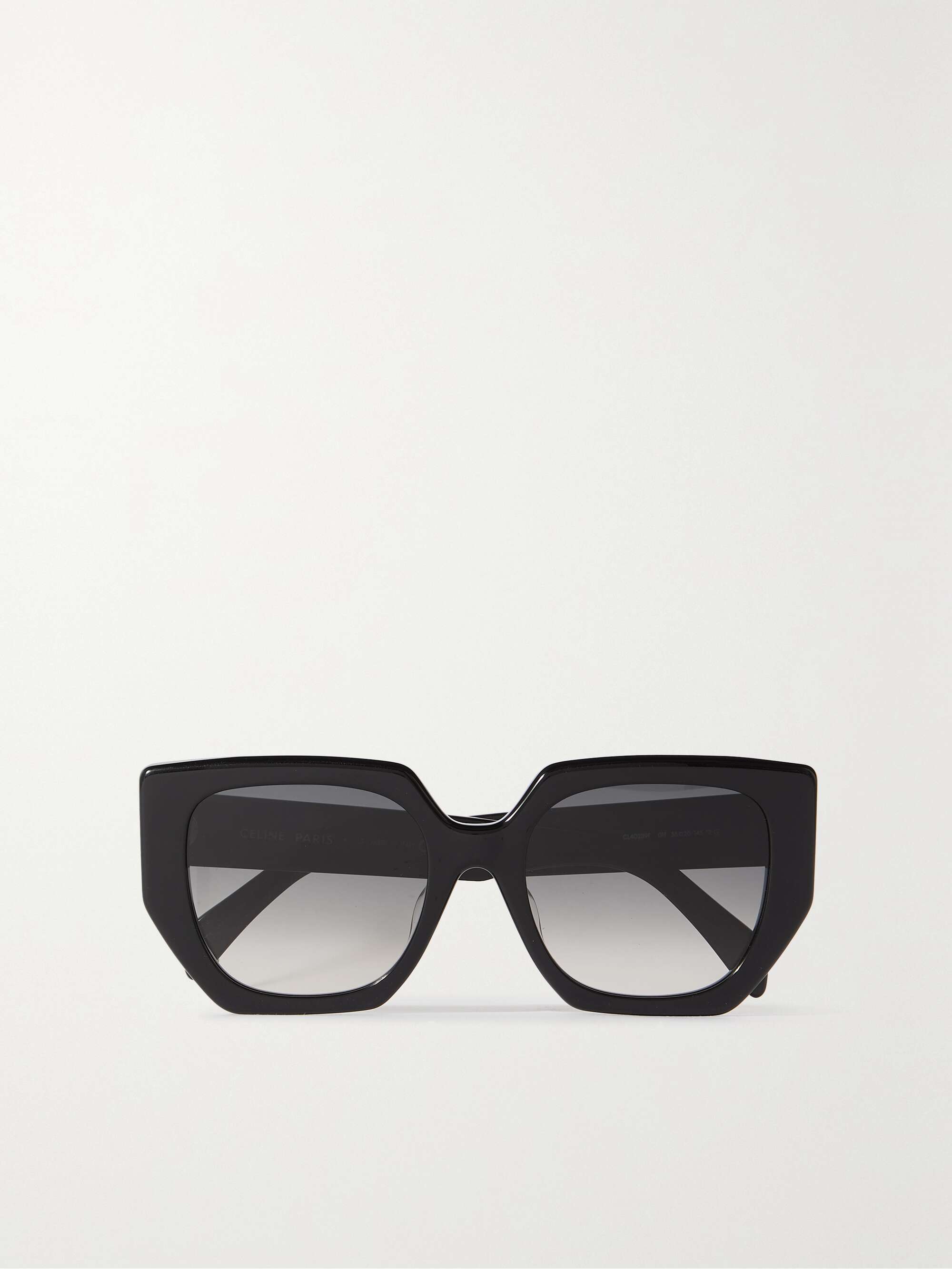 CELINE EYEWEAR Oversized square-frame acetate sunglasses