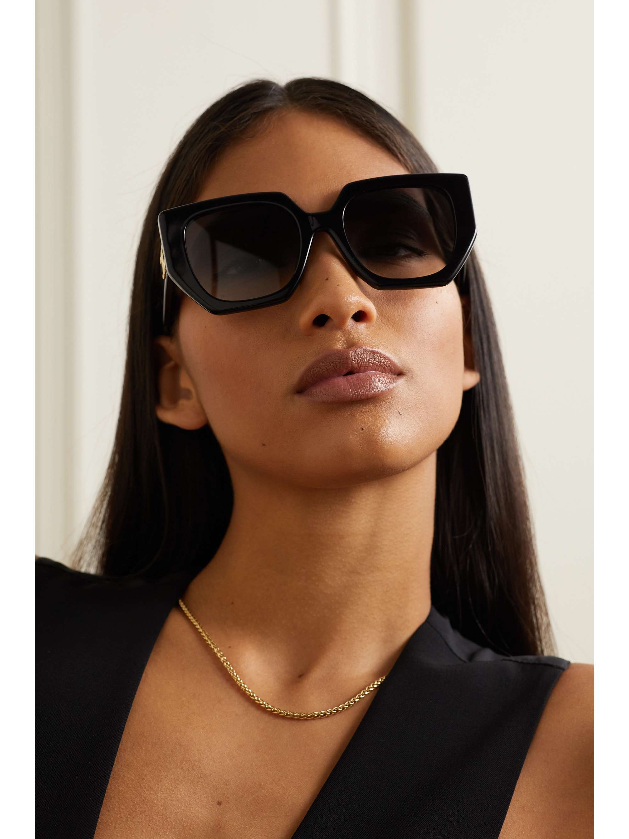 CELINE EYEWEAR Triomphe oversized square-frame acetate sunglasses