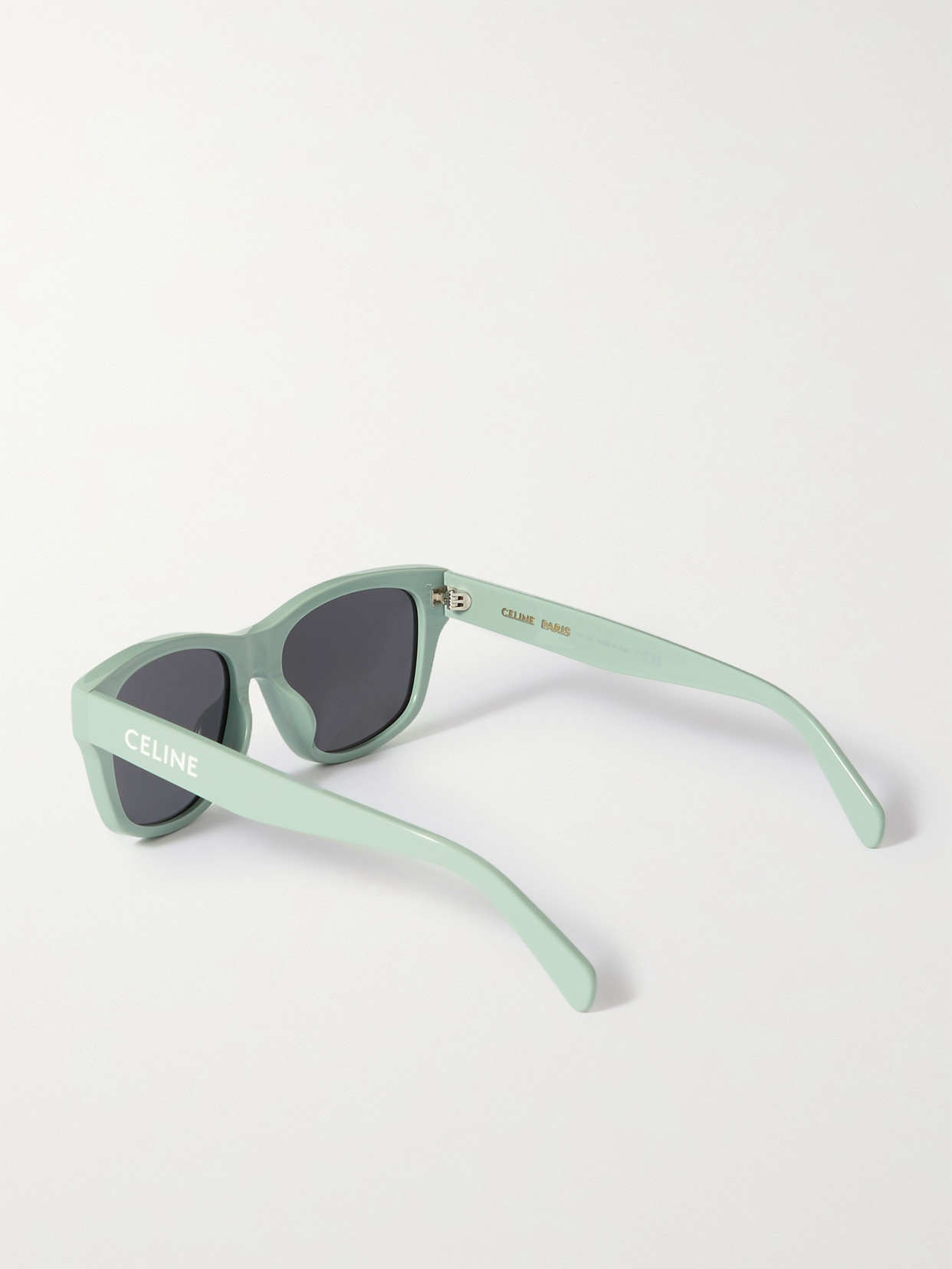 Shop Celine Monochroms Square-frame Acetate Sunglasses In Green