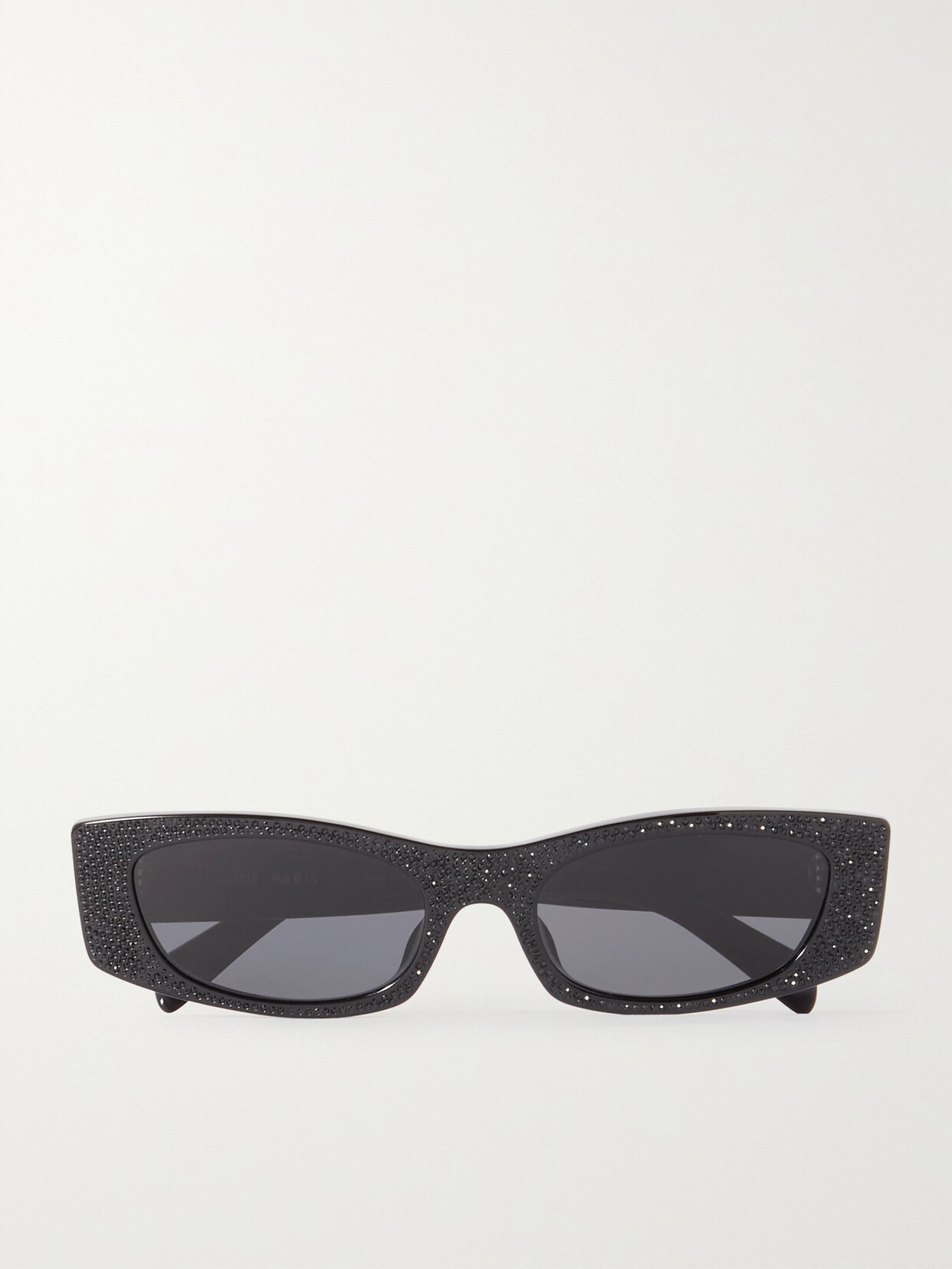 CELINE Eyewear - Animation Crystal-embellished Cat-eye Acetate Sunglasses - Black