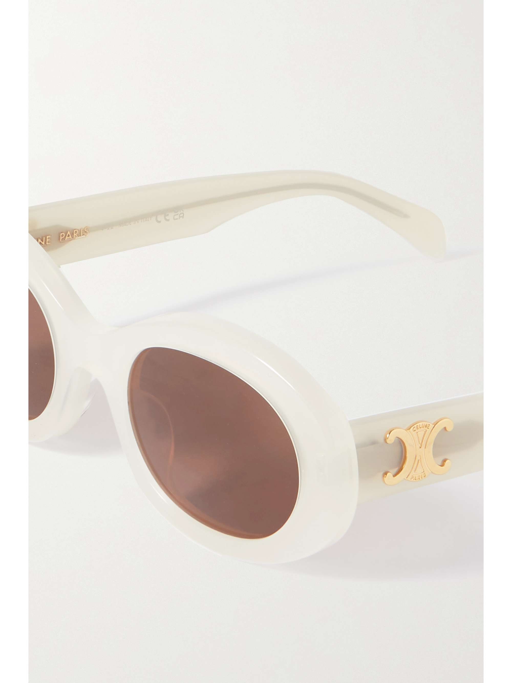 CELINE EYEWEAR Triomphe oval-frame acetate sunglasses | NET-A-PORTER