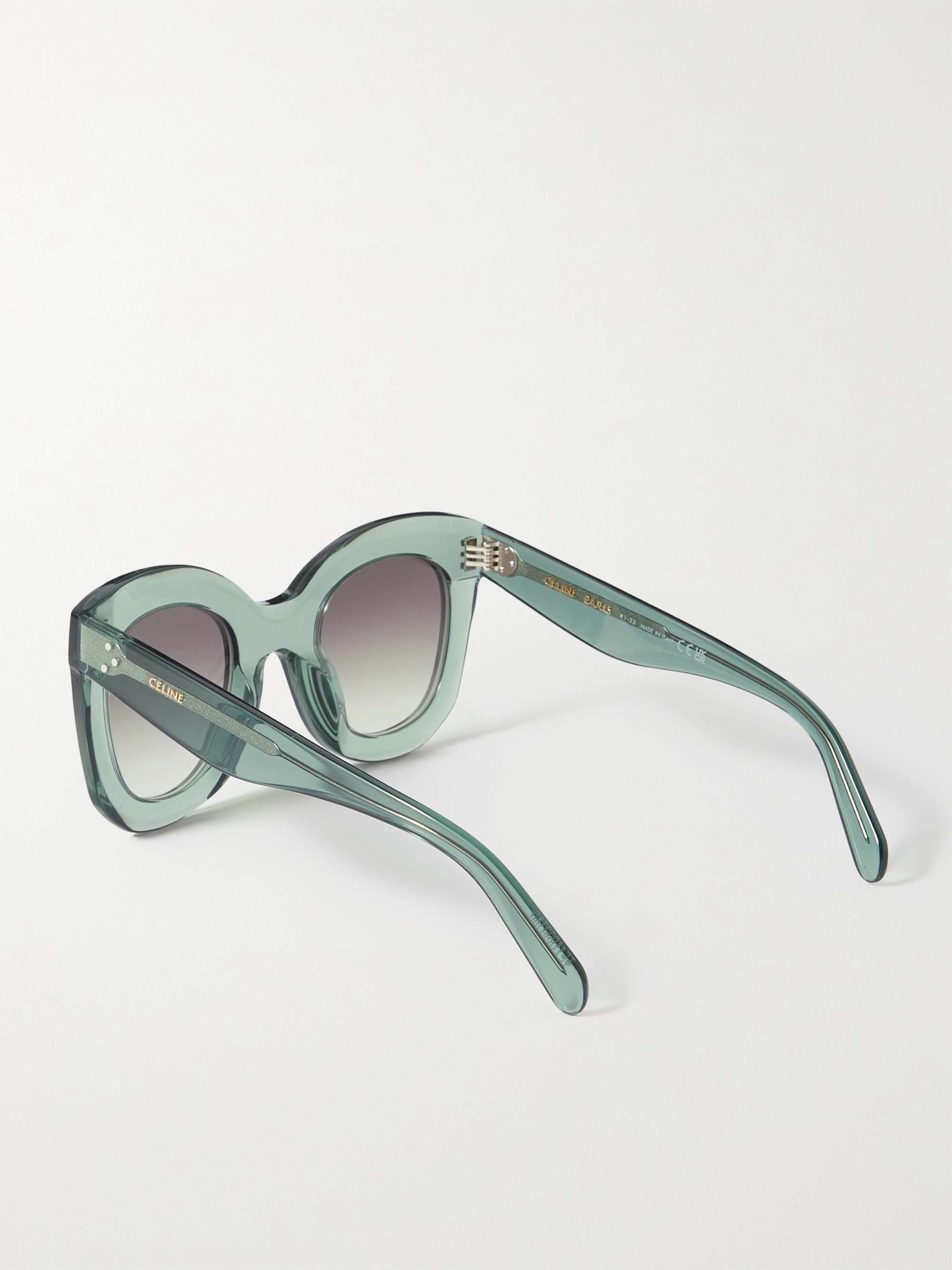 CELINE EYEWEAR Oversized cat-eye acetate sunglasses