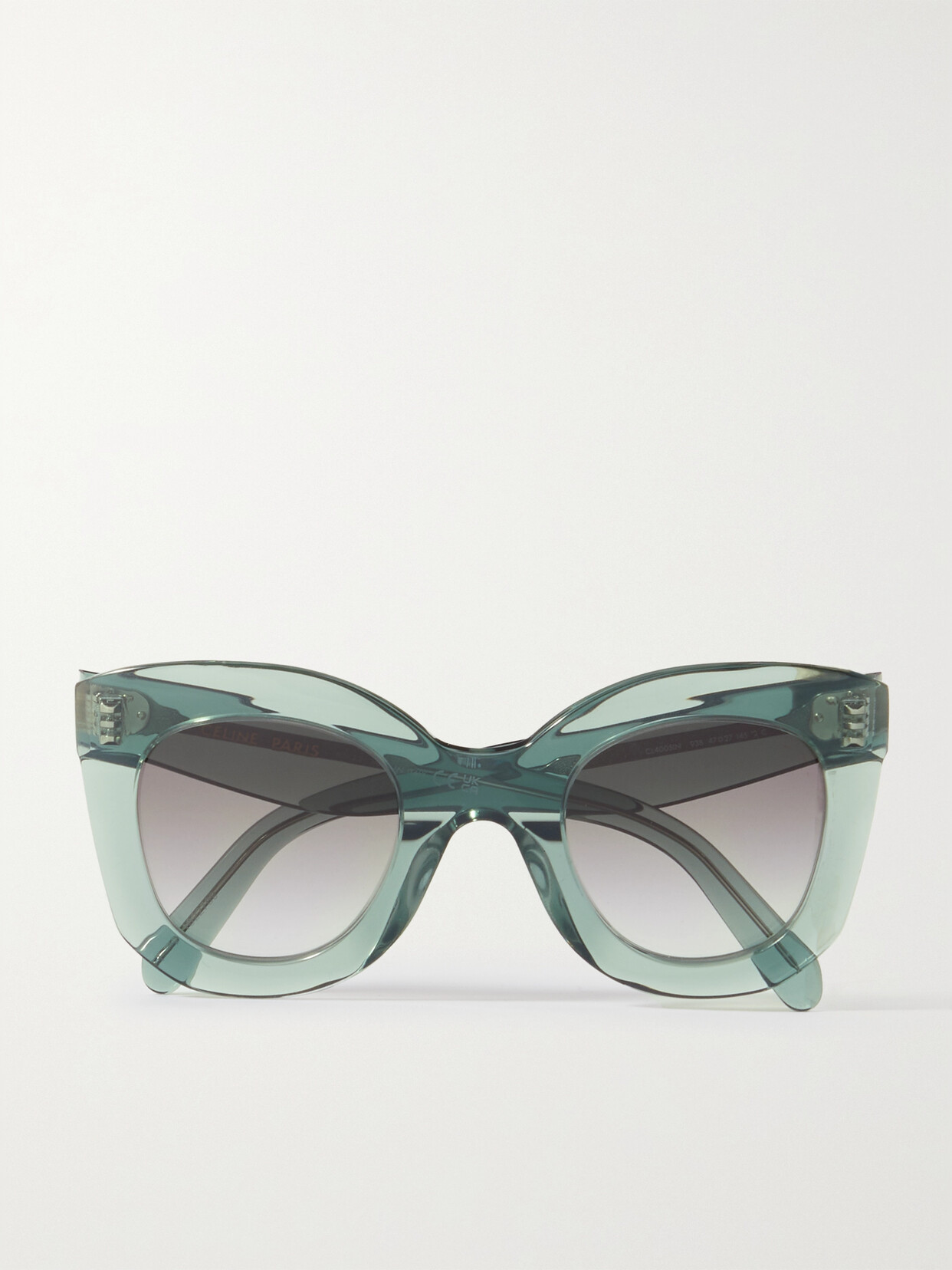 Celine Oversized Cat-eye Acetate Sunglasses In Green