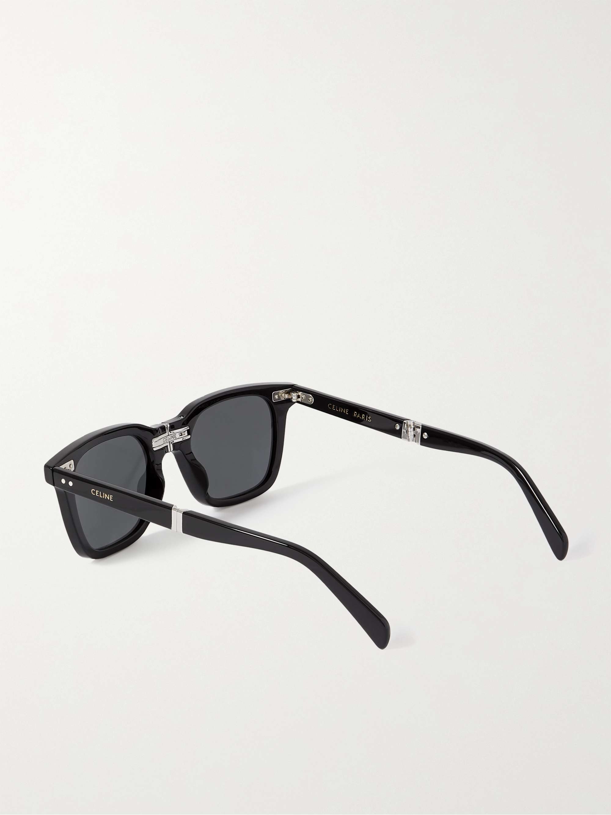CELINE EYEWEAR Foldable square-frame acetate sunglasses