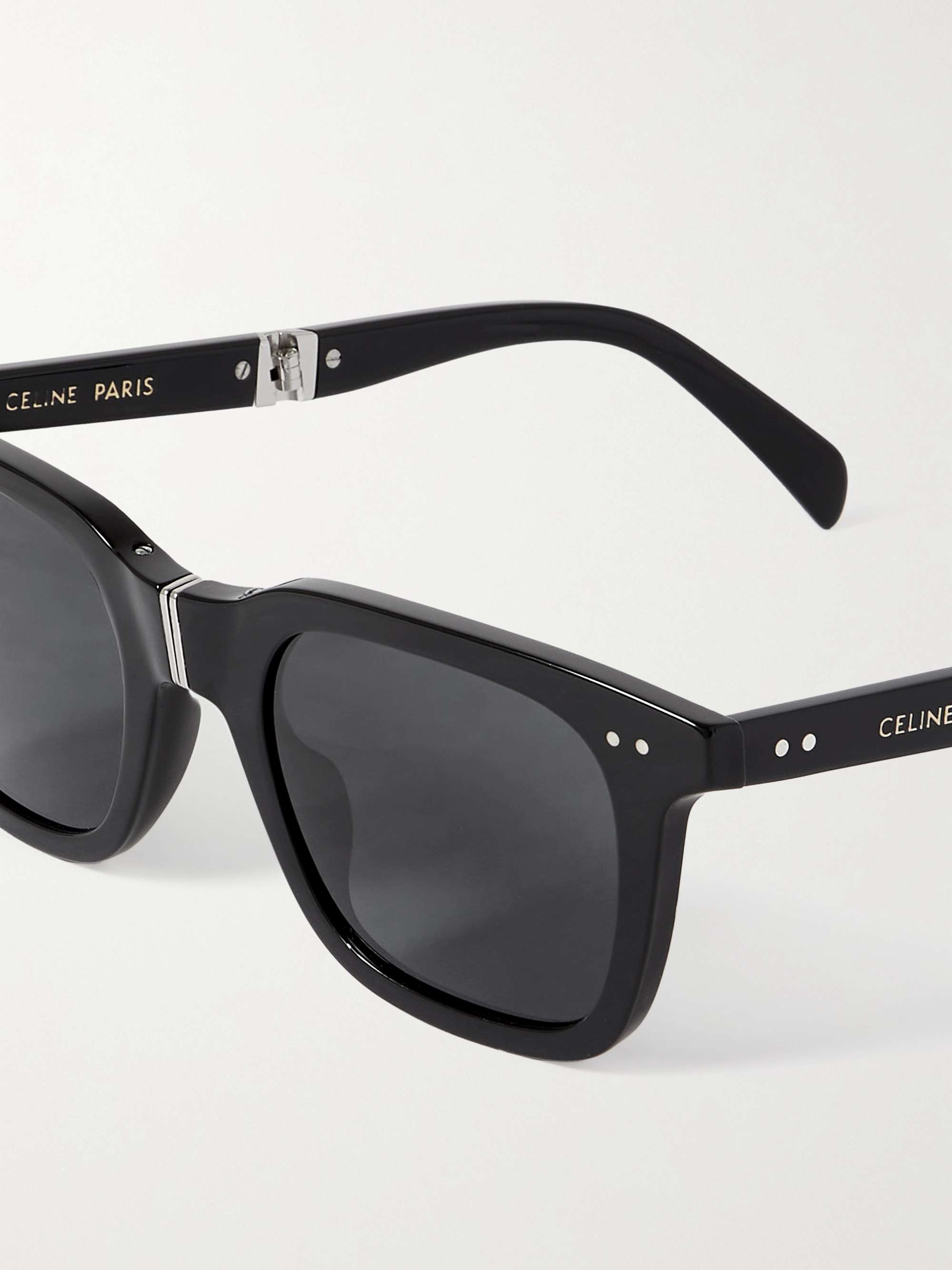 CELINE EYEWEAR Foldable square-frame acetate sunglasses