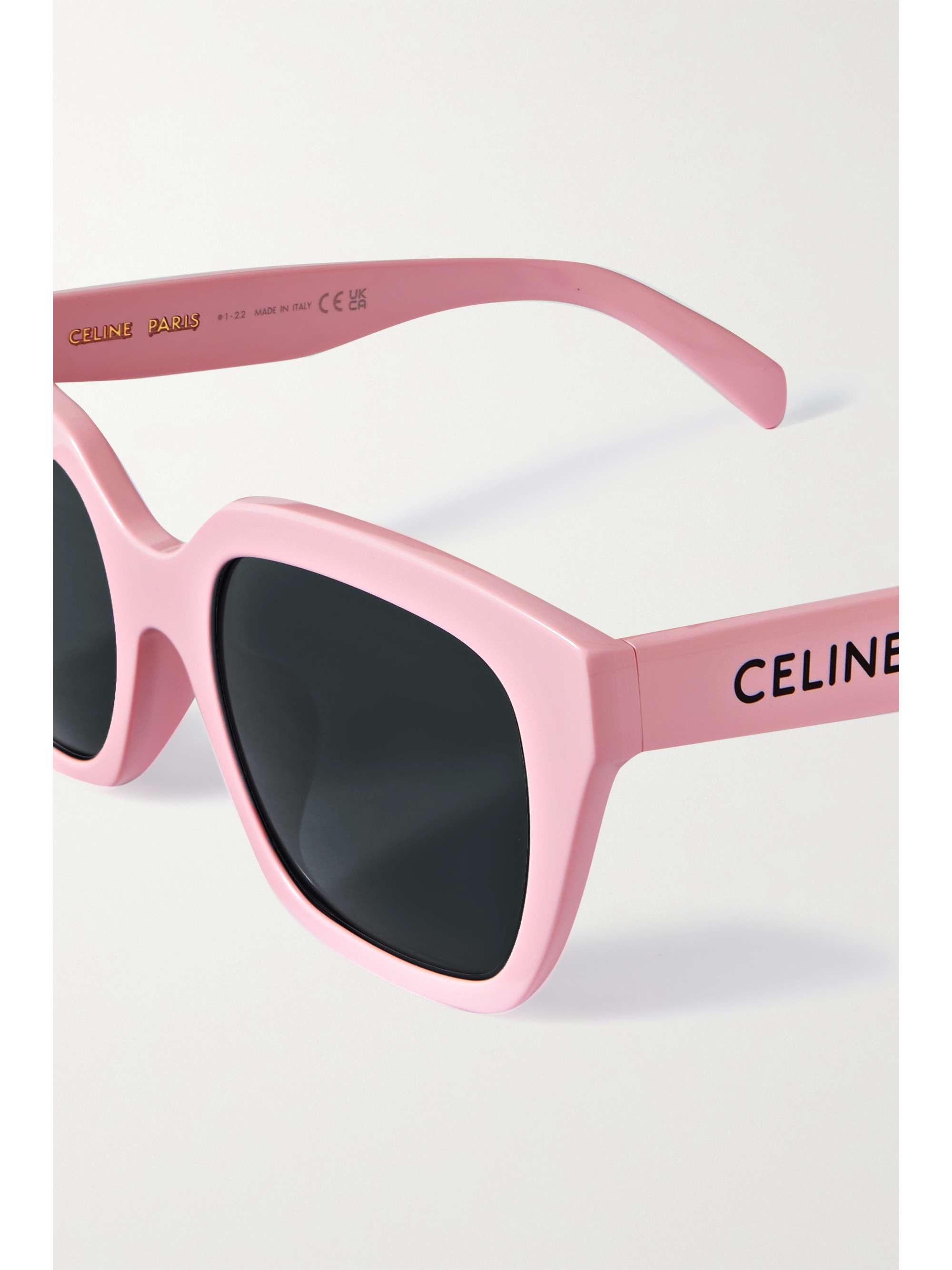 CELINE EYEWEAR Oversized square-frame acetate sunglasses