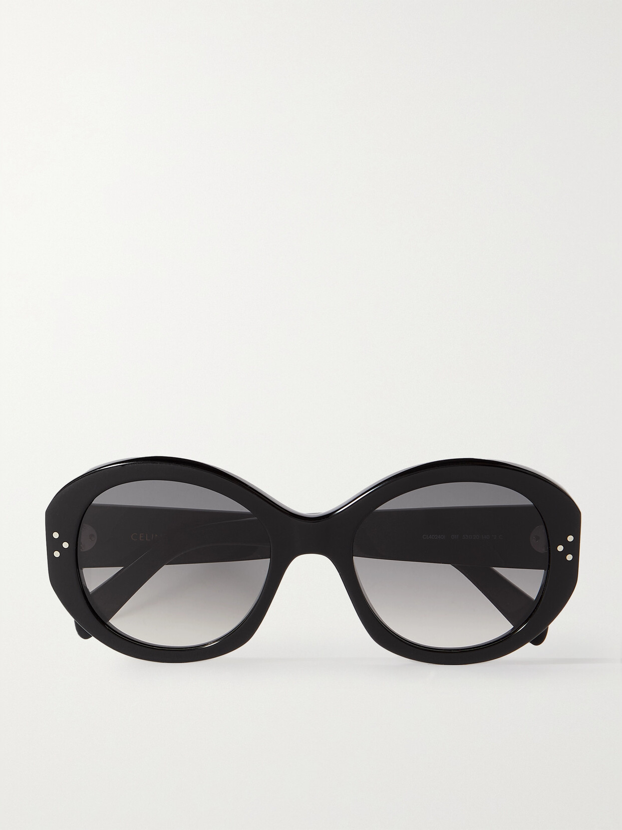 Celine Oversized Round-frame Acetate Sunglasses In Black