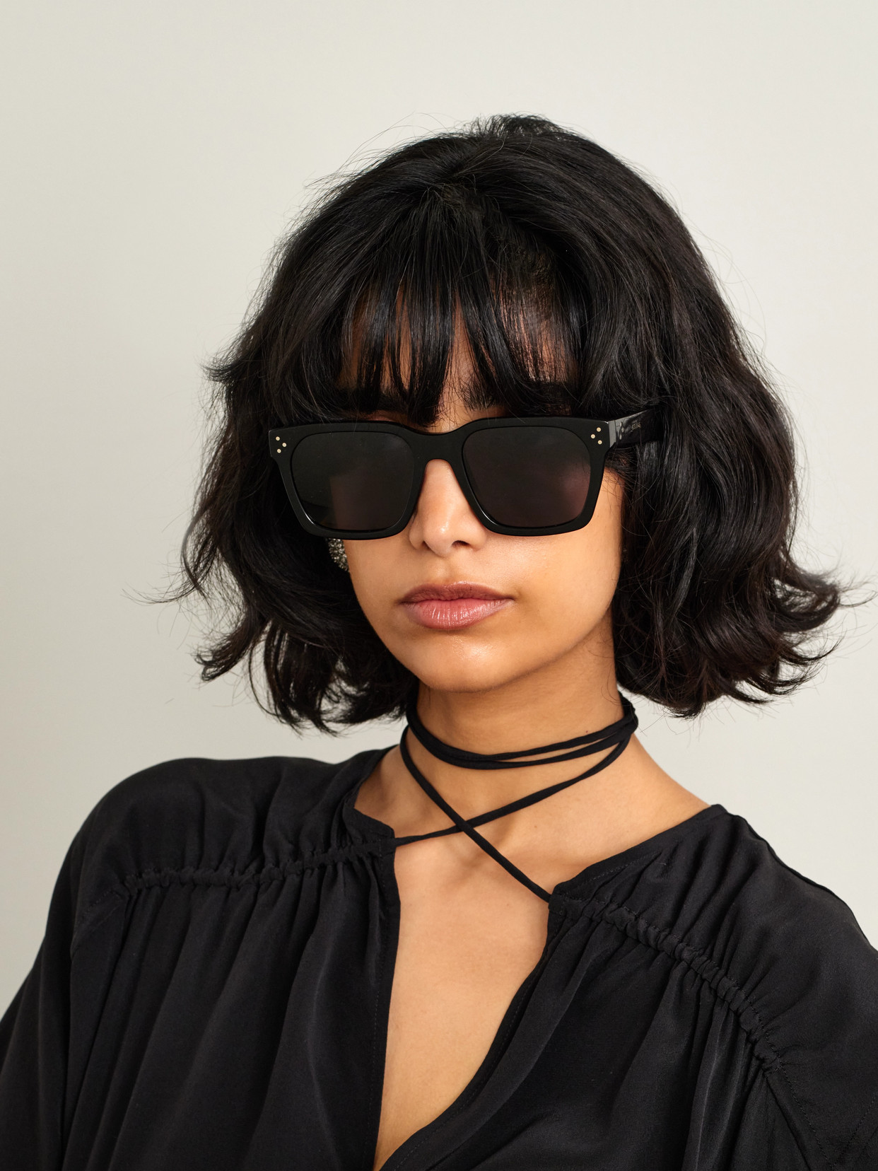 Shop Celine Oversized Square-frame Acetate Sunglasses In Black