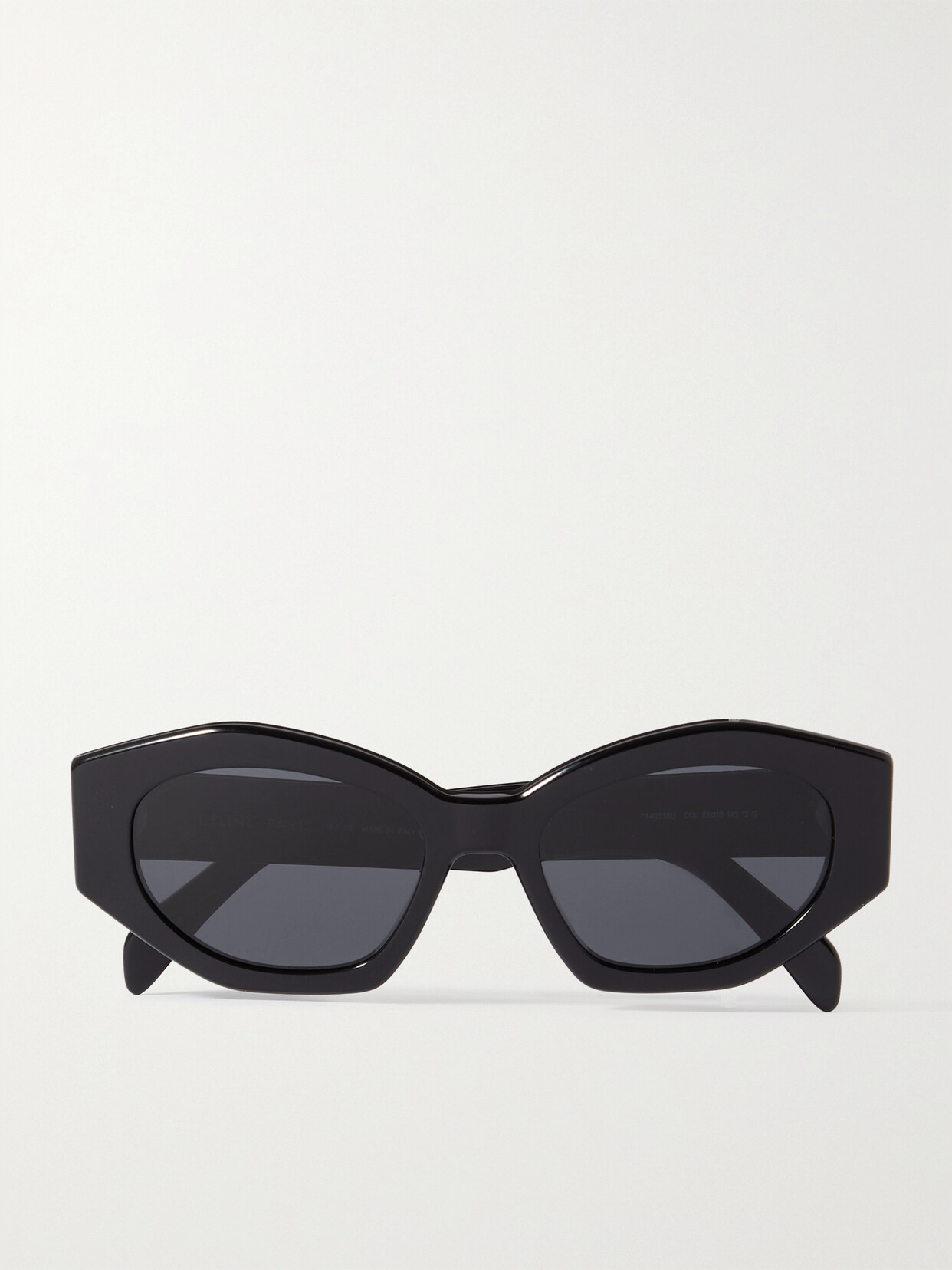 Shop Celine Triomphe Cat-eye Acetate Sunglasses In Black