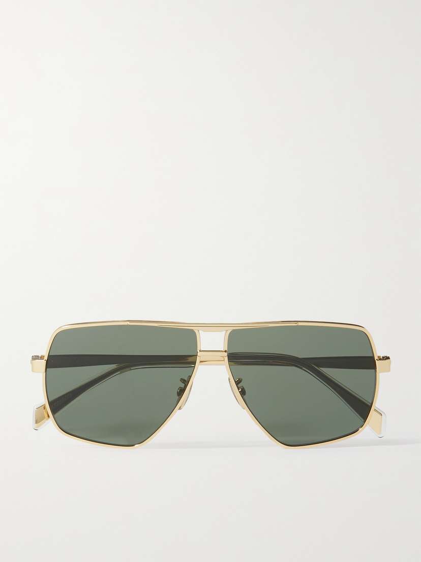CELINE Eyewear Oversized Aviator-style Gold-tone Sunglasses